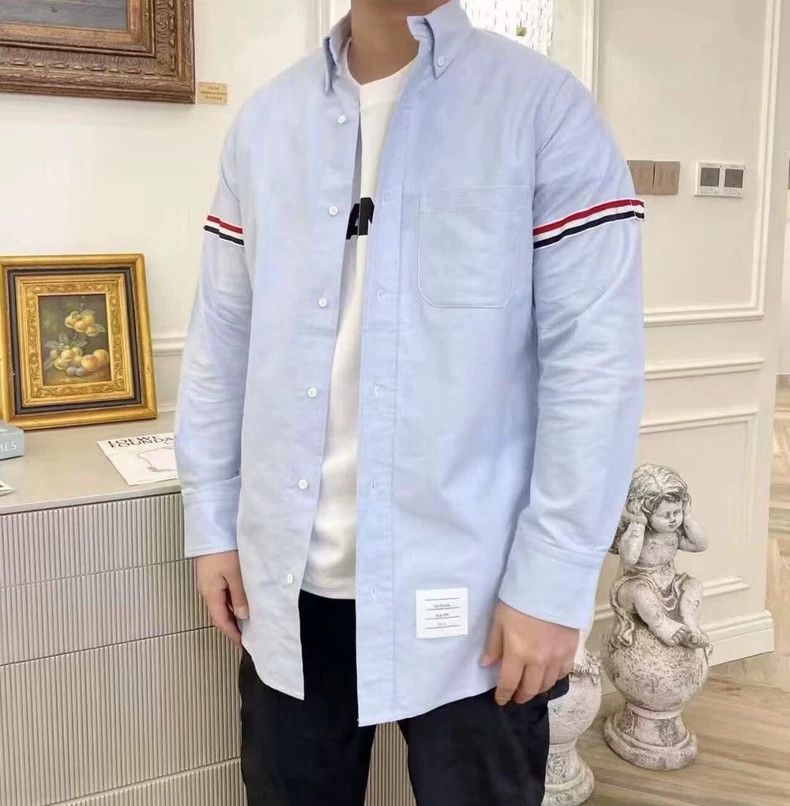 Thom Browne Thom browne Blue pocket striped shirt 2504-Nextarrow Size US S / EU 44-46 / 1 - 9 Thumbnail