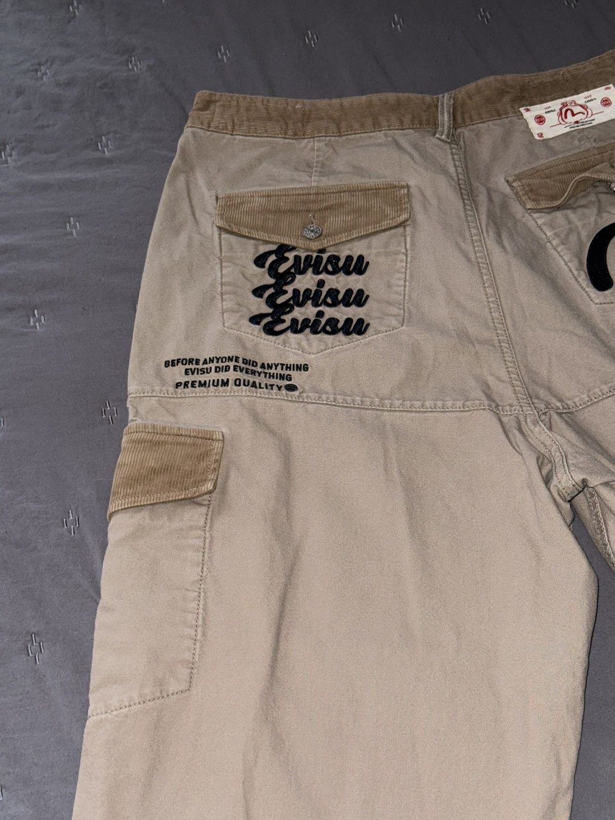 Evisu Evisu Cargo Half Corduroy Pants Size US 34 / EU 50 - 6 Thumbnail