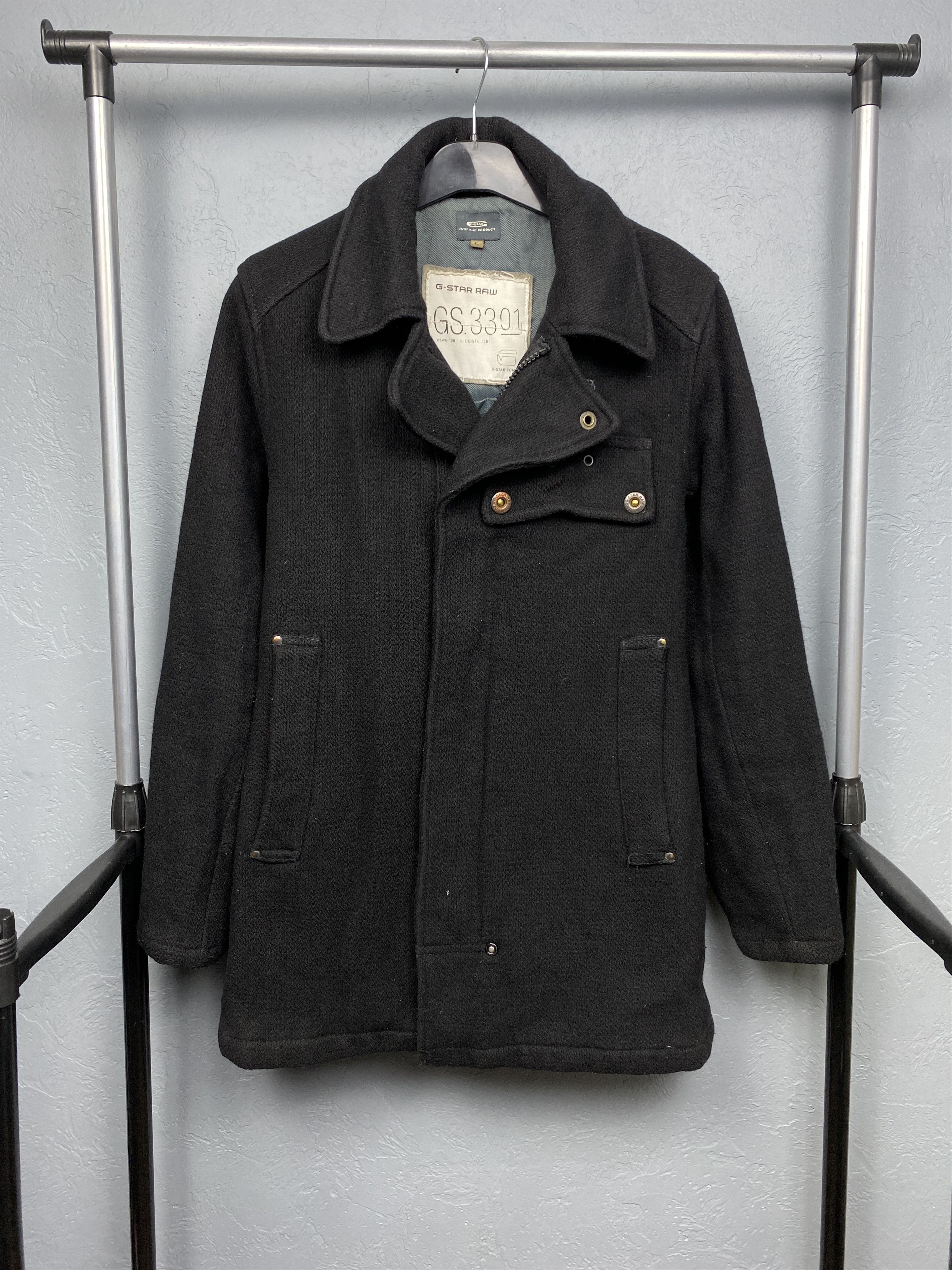 G-Star G Star Raw Vintage Wool Ward P Coat Jacket Size US L / EU 52-54 / 3 - 1 Thumbnail