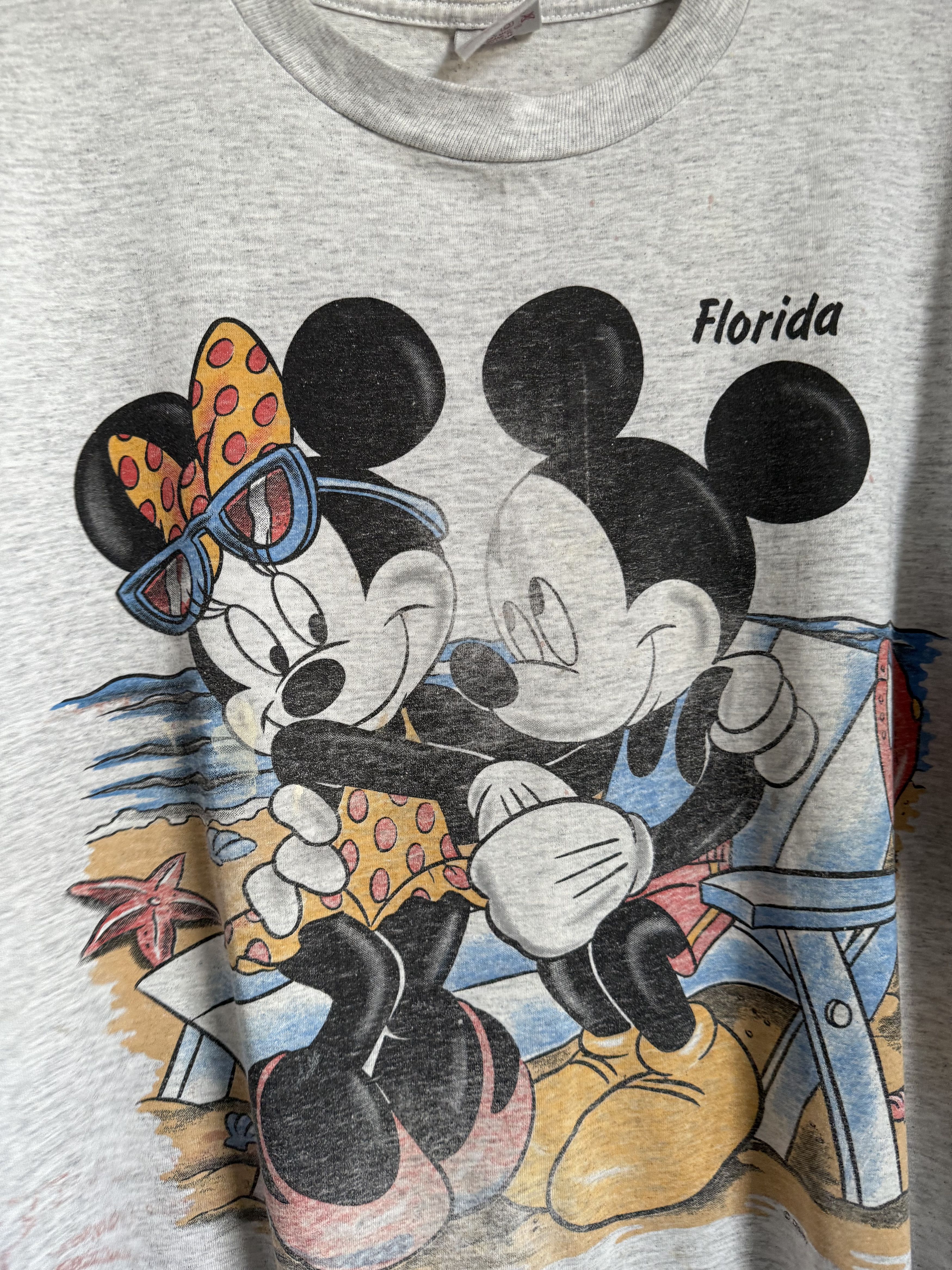 Cartoon Network × Mickey Mouse × Vintage Vintage 80s Mickey Mouse Florida cartoon t-shirt Size US XL / EU 56 / 4 - 3 Thumbnail