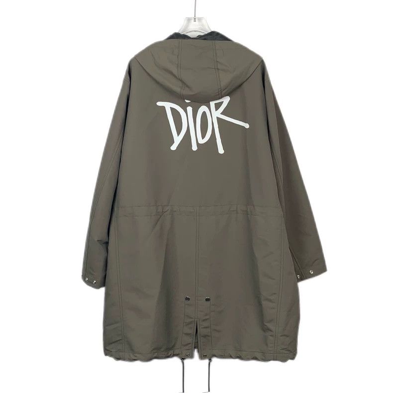 Dior Dior Green graffiti logo letter hooded windbreaker jacket 2 Size US M / EU 48-50 / 2 - 2 Thumbnail
