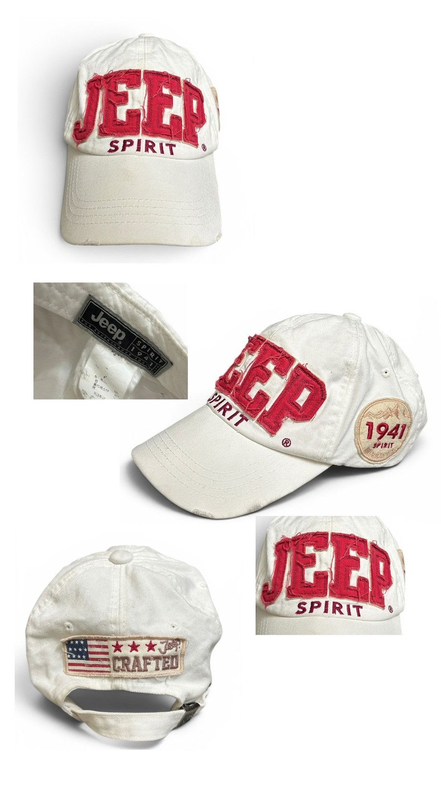 Jeep Jeep white Cap in good condition Size US M / EU 48-50 / 2 - 5 Thumbnail