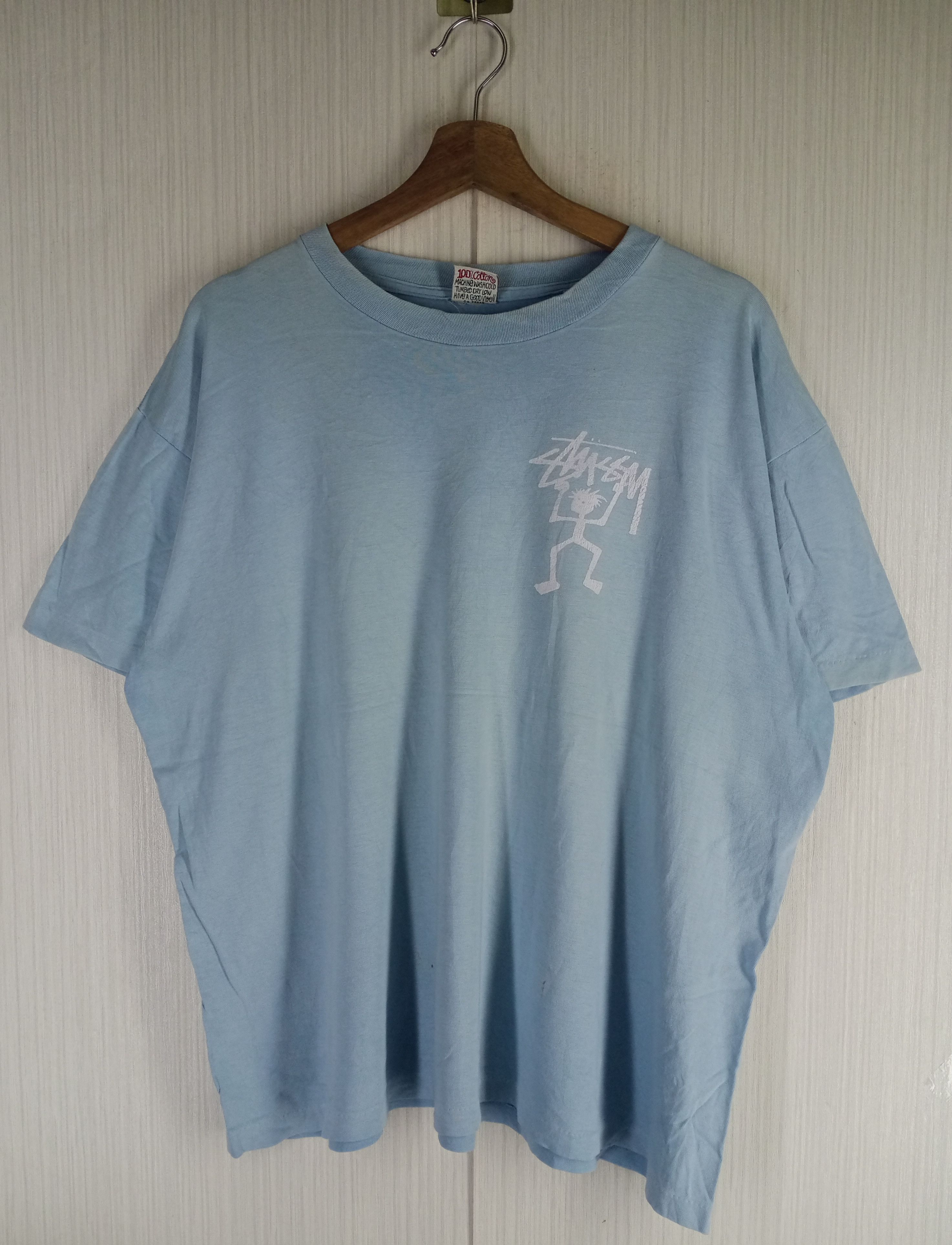Stussy Very Rare Vintage Stussy 80s Stickman Tshirt Size US L / EU 52-54 / 3 - 2 Thumbnail