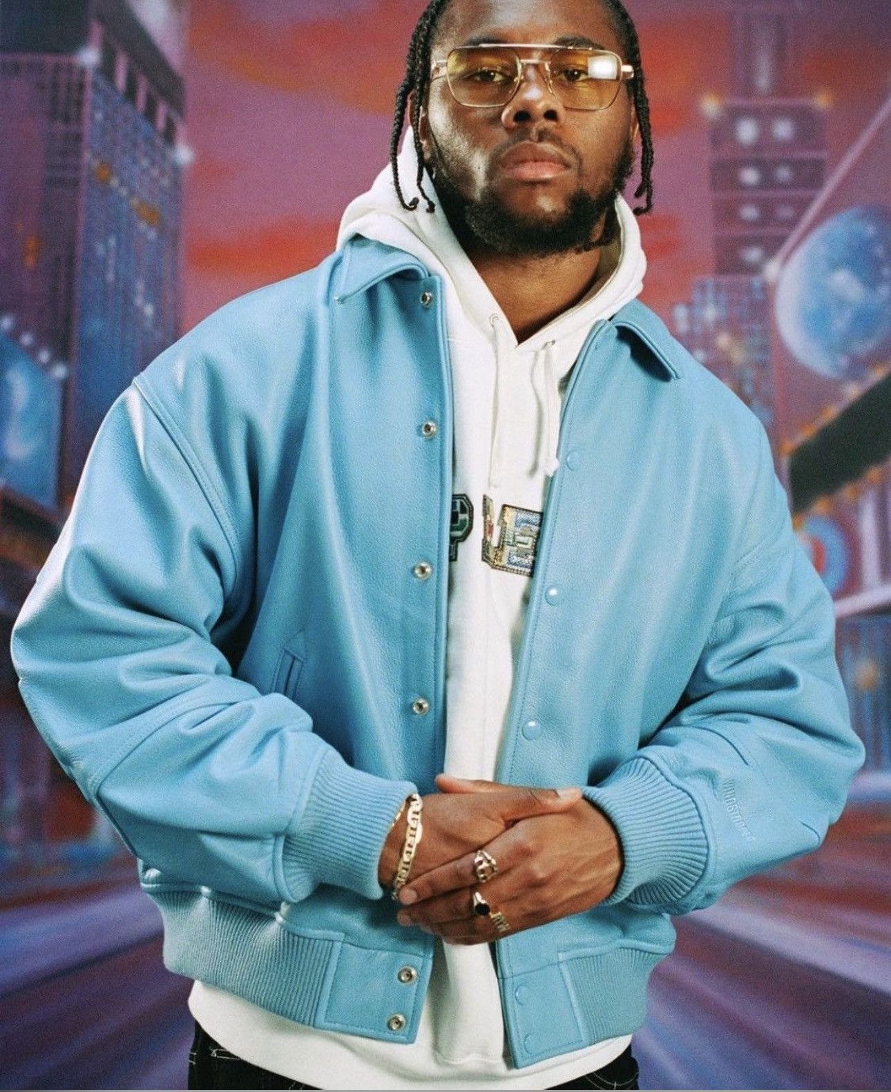 image of Goretex x Supreme Baby Blue Supreme Windstopper Leather Jacket, Men's (Size XL)