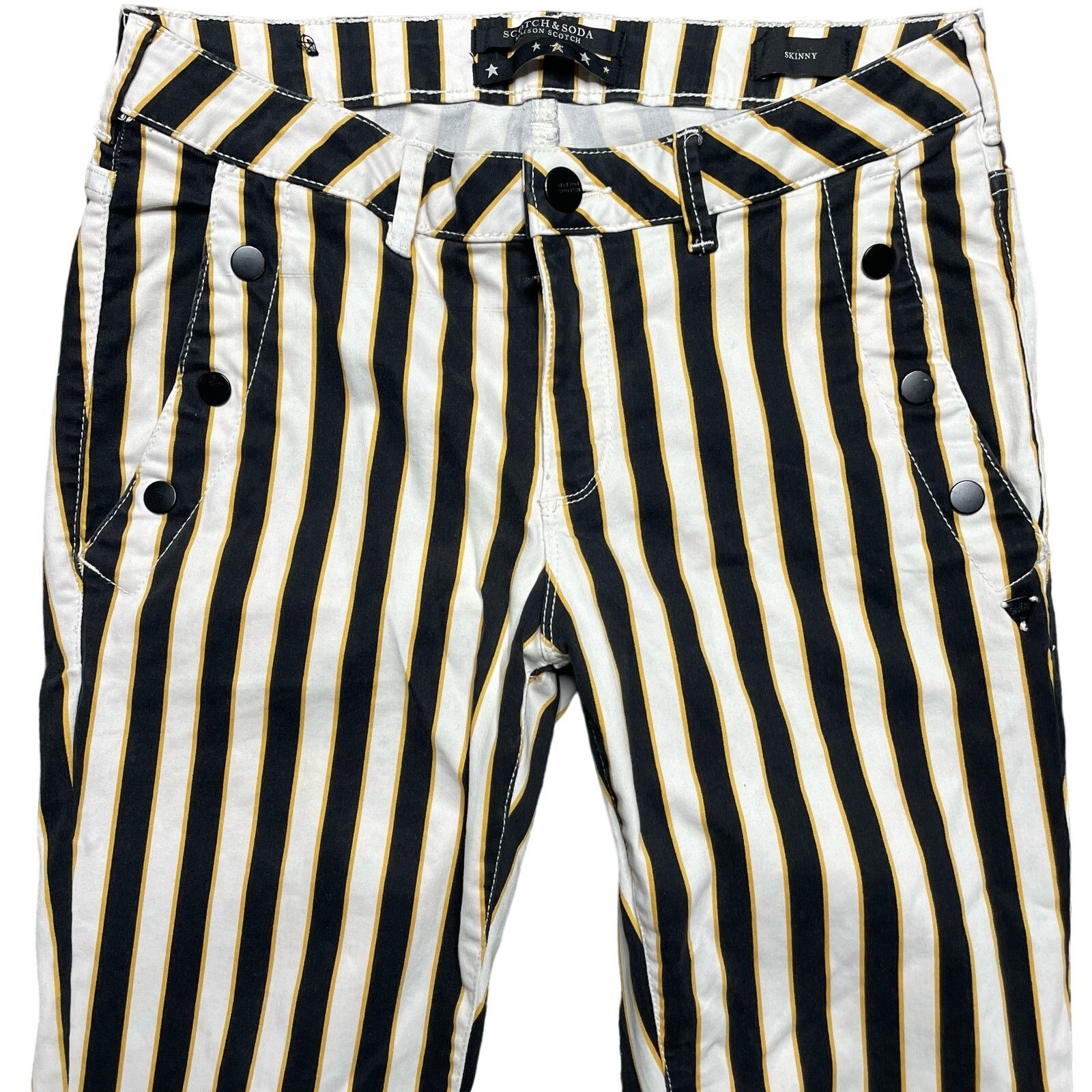 Scotch & Soda NWOT Scotch & Soda La Bohemienne Striped Skinny Pants Size 28" / US 6 / IT 42 - 7 Thumbnail