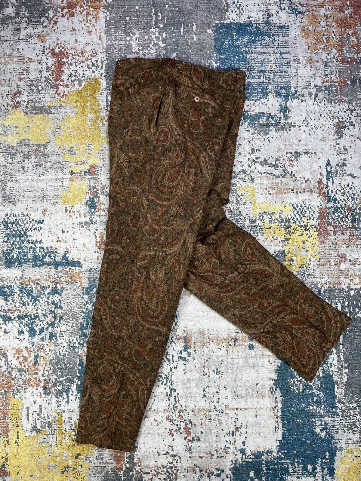 Japanese Brand Vintage Sled Paisley Bryan Pants Size 28" / US 6 / IT 42 - 1 Thumbnail