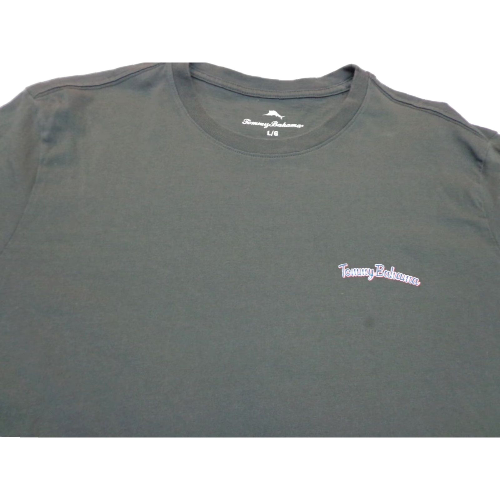 Tommy Bahama Tommy Bahama T-Shirt Gray Logo Short Sleeve Crew Neck Size L Mens Golf Flag Beach Classic 2000s Summer/ Fall/ Spring/ Winter Size US L / EU 52-54 / 3 - 1 Thumbnail