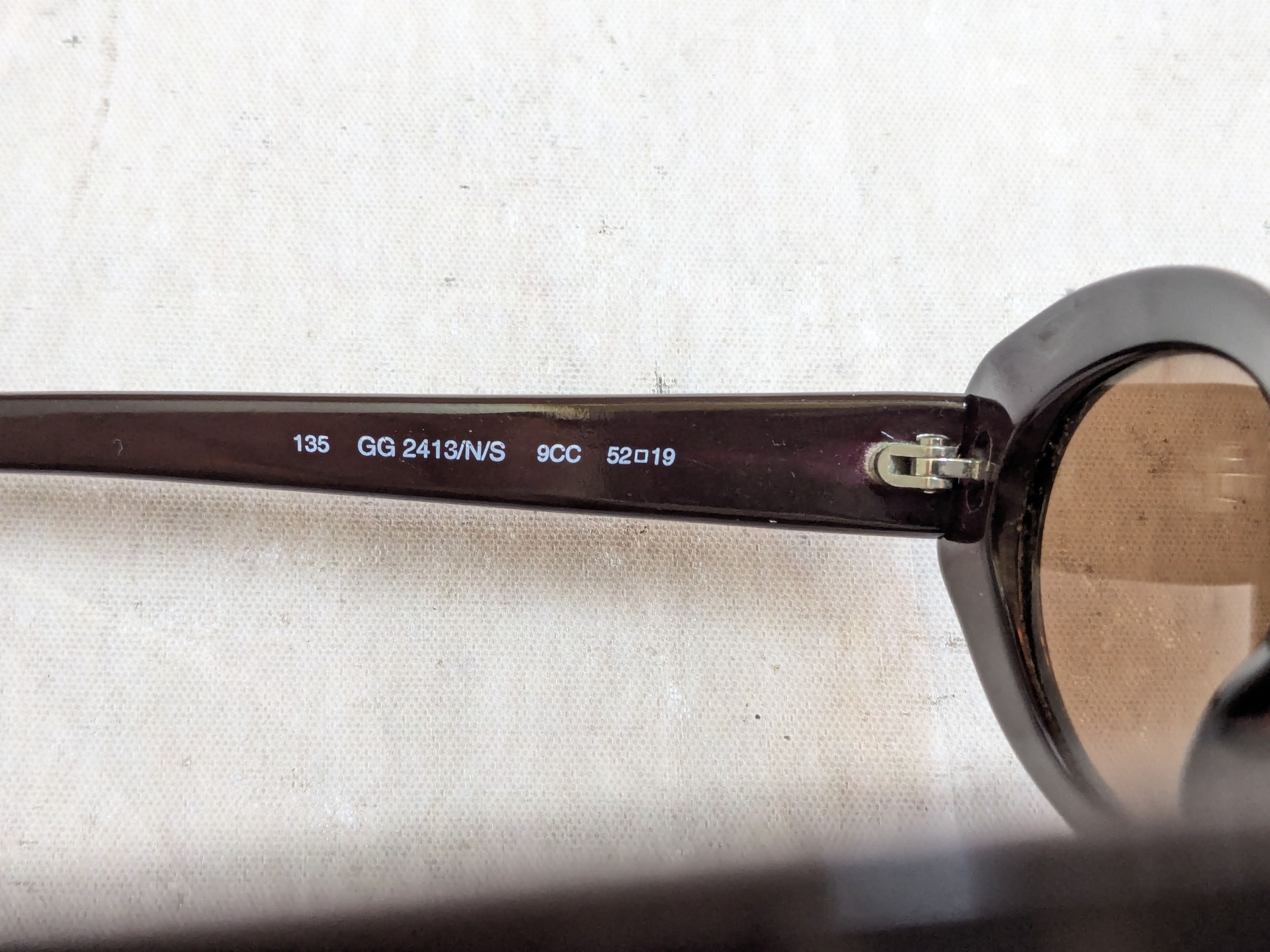 Gucci × Vintage Gucci Sunglasses GG2413/N/S Brown Y2K Oval Size ONE SIZE - 12 Thumbnail