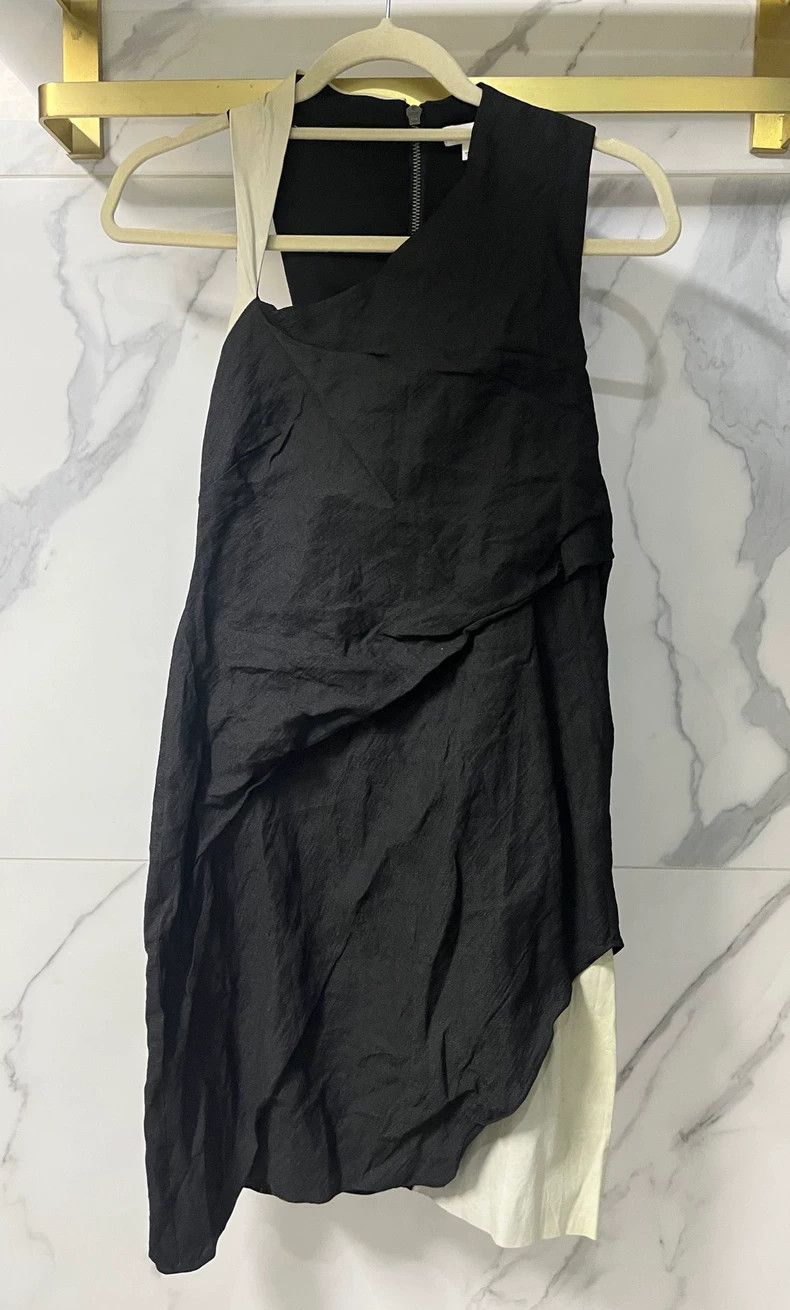 Helmut Lang HELMUT LANG size4 Flax blended leather vest dress Size M / US 6-8 / IT 42-44 - 1 Thumbnail