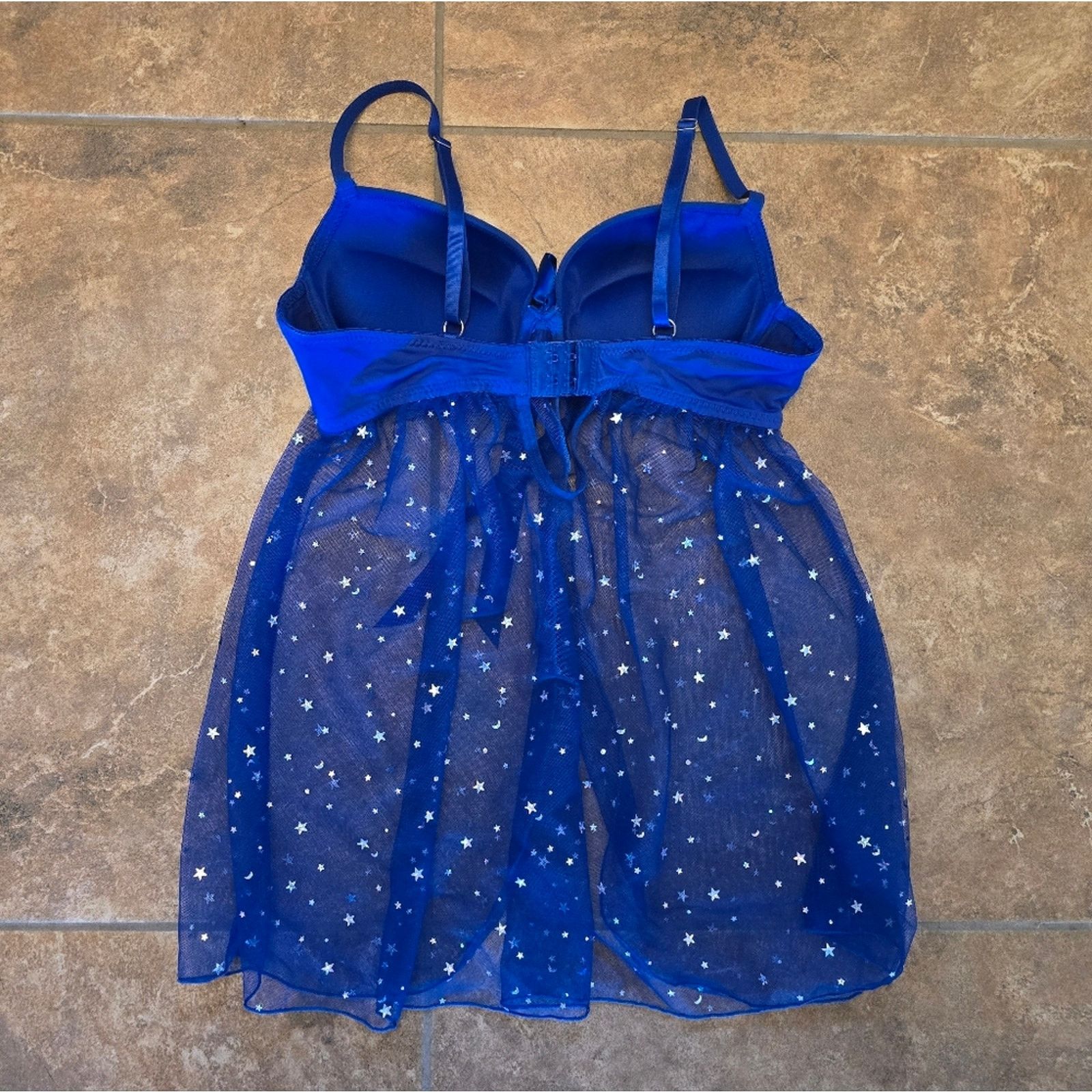 Other Blue Starlight Babydoll Lingerie Nightie Size ONE SIZE - 2 Thumbnail
