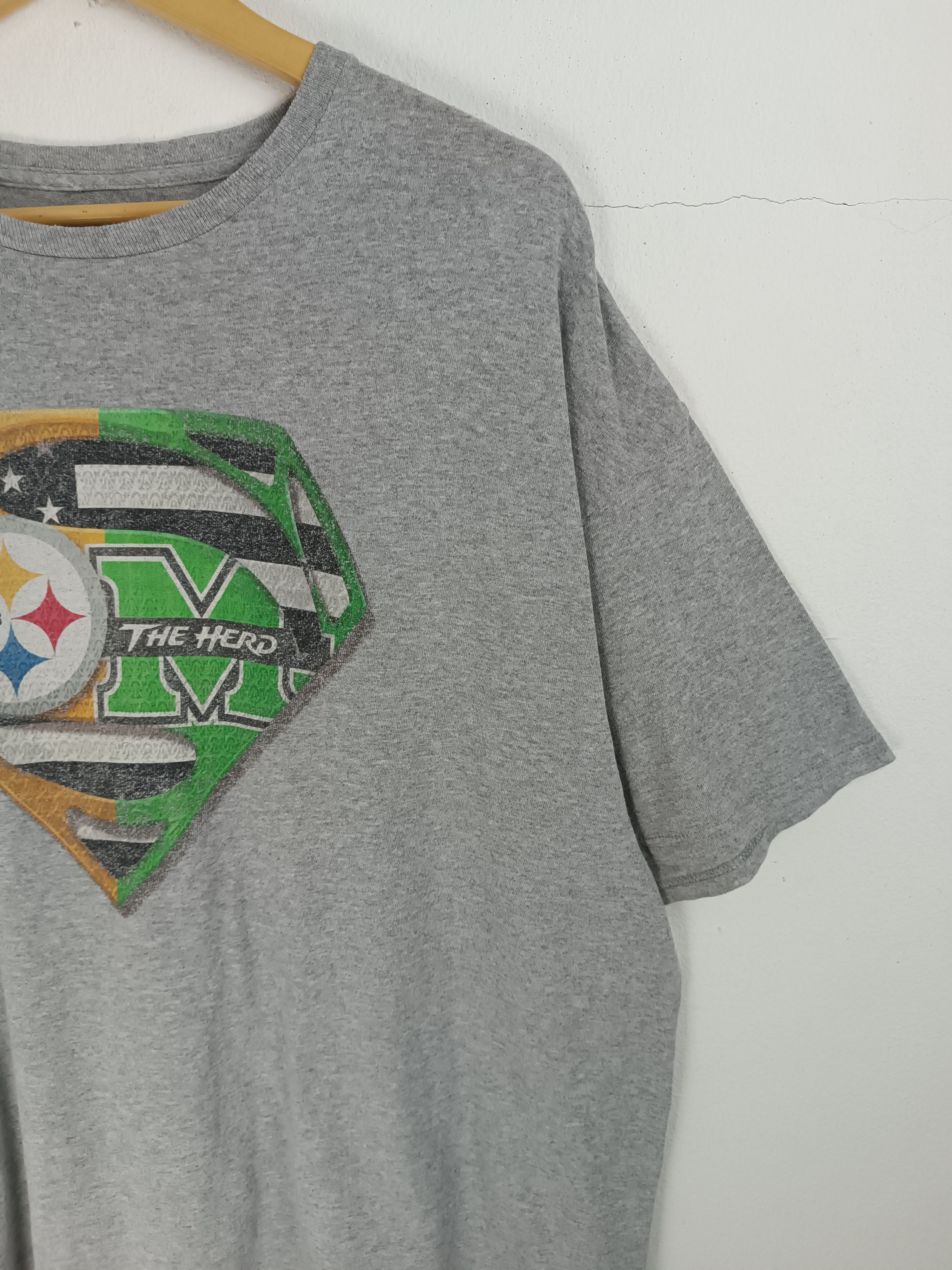 NFL VINTAGE PITSBURGH STEELERS SUPERMAN LOGO VERY RARE TEE Size US XL / EU 56 / 4 - 6 Thumbnail