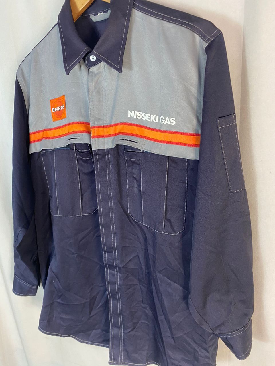 Japanese Brand × Sports Specialties × Vintage Eneos nisseki gas uniform zipper shirt by isetan Size US L / EU 52-54 / 3 - 3 Thumbnail
