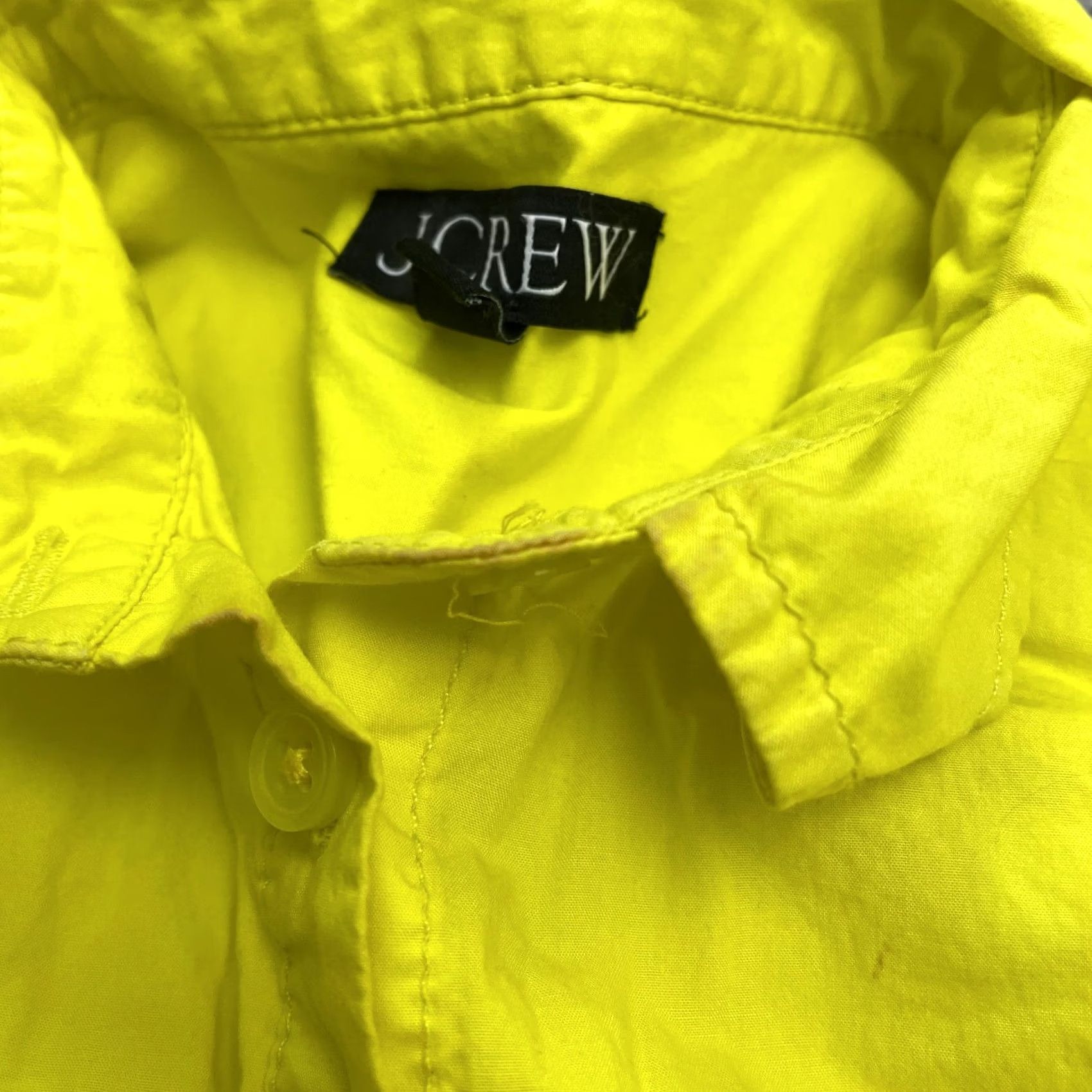 J.Crew J. Crew Shirt Womens 00 Yellow Cotton Solid Long Sleeve Casual Button Down Top Size XXS / US 00 / IT 34 - 6 Thumbnail