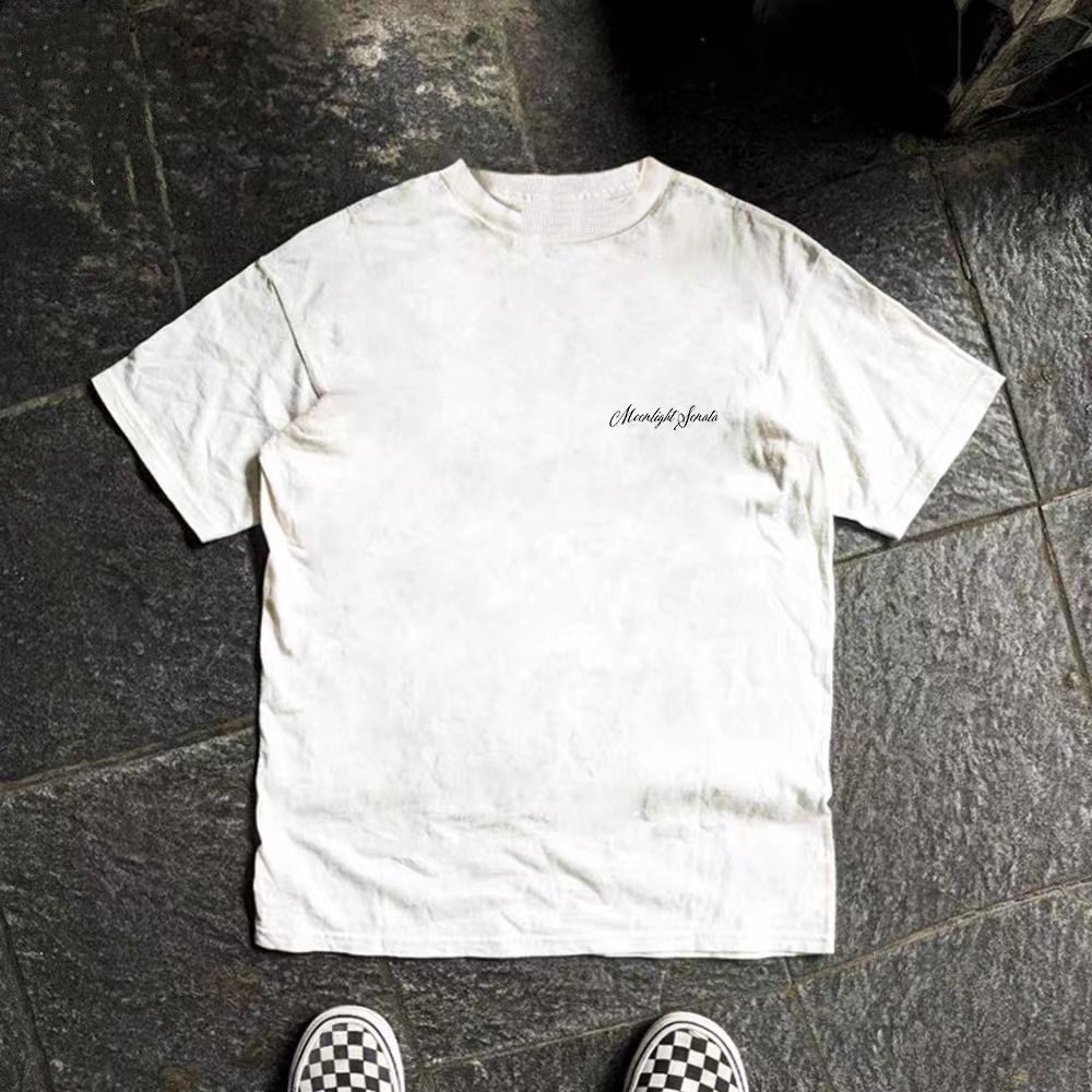 Vintage White washed retro hip-hop patterned t-shirt Size US M / EU 48-50 / 2 - 2 Thumbnail