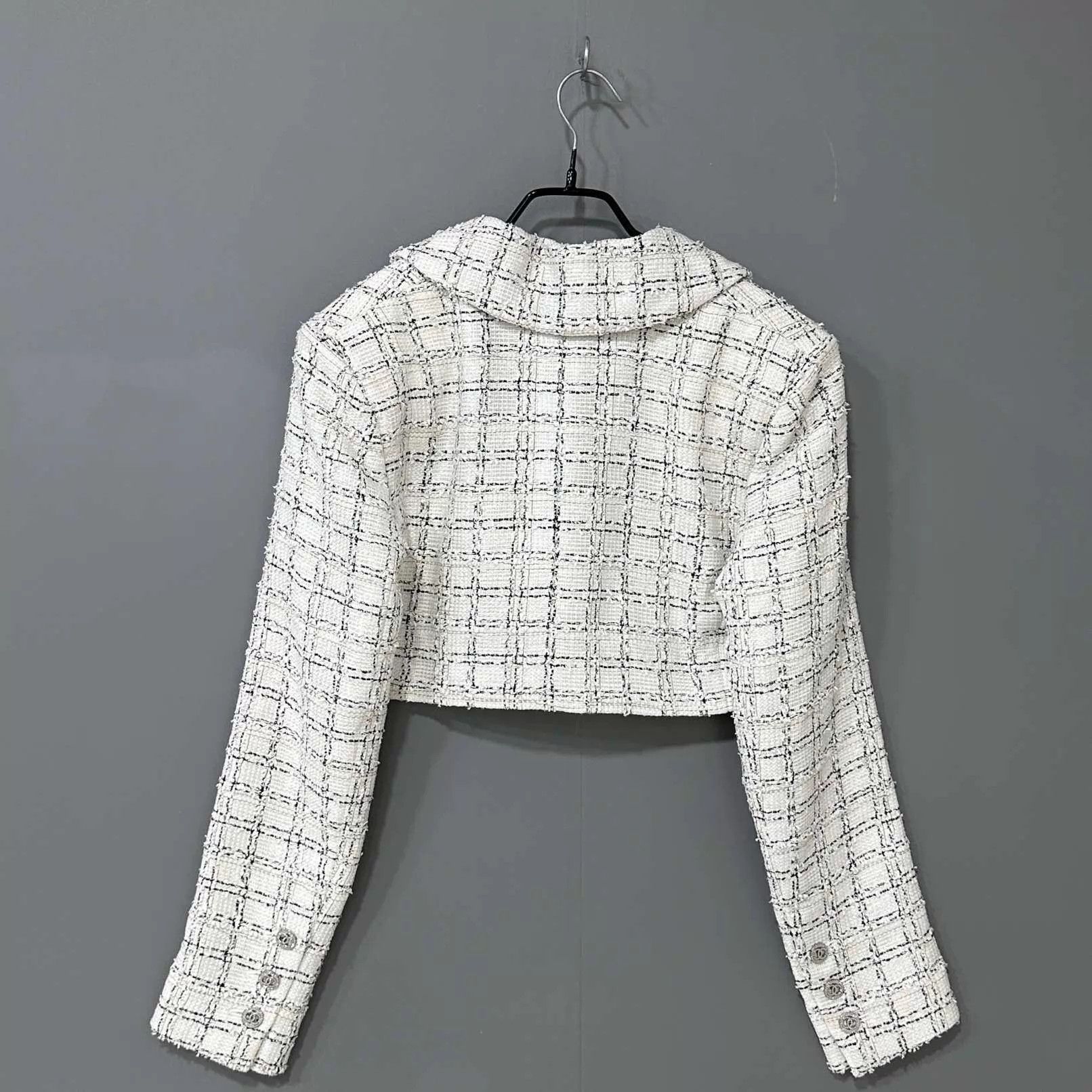 Chanel Chanel Snow White Gingham Short Jacket Women's IT 38 New Size S / US 4 / IT 40 - 3 Thumbnail