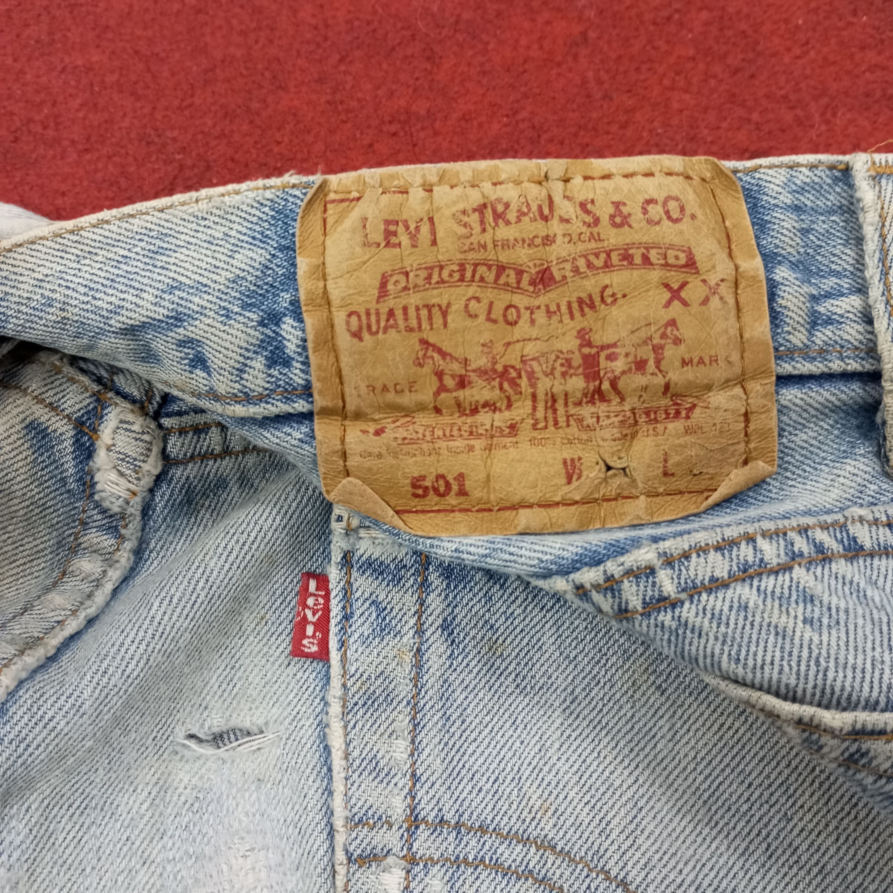 Levi's Levis 501 Made In USA Distressed Jeans c228n23 Size US 30 / EU 46 - 16 Thumbnail