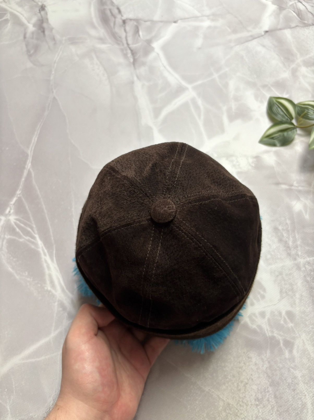 Other Mens Leather Docker Hat Brimless Sailor Rolled Cuff L/XL Size ONE SIZE - 7 Thumbnail