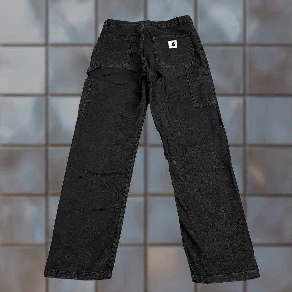 Carhartt Carhartt Womens Jeans Boyfriend Tapered 27 30 UK 8 Dark Black Denim 5-Pocket Regular Fit High Rise Size 30" / US 8 / IT 44 - 1 Thumbnail