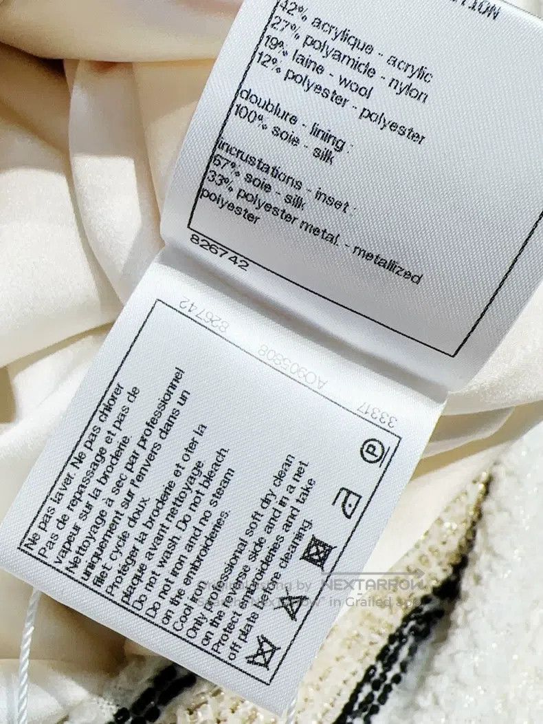 Chanel Chanel Metropolitan series milky white braided medium-slee Size XS / US 0-2 / IT 36-38 - 9 Thumbnail