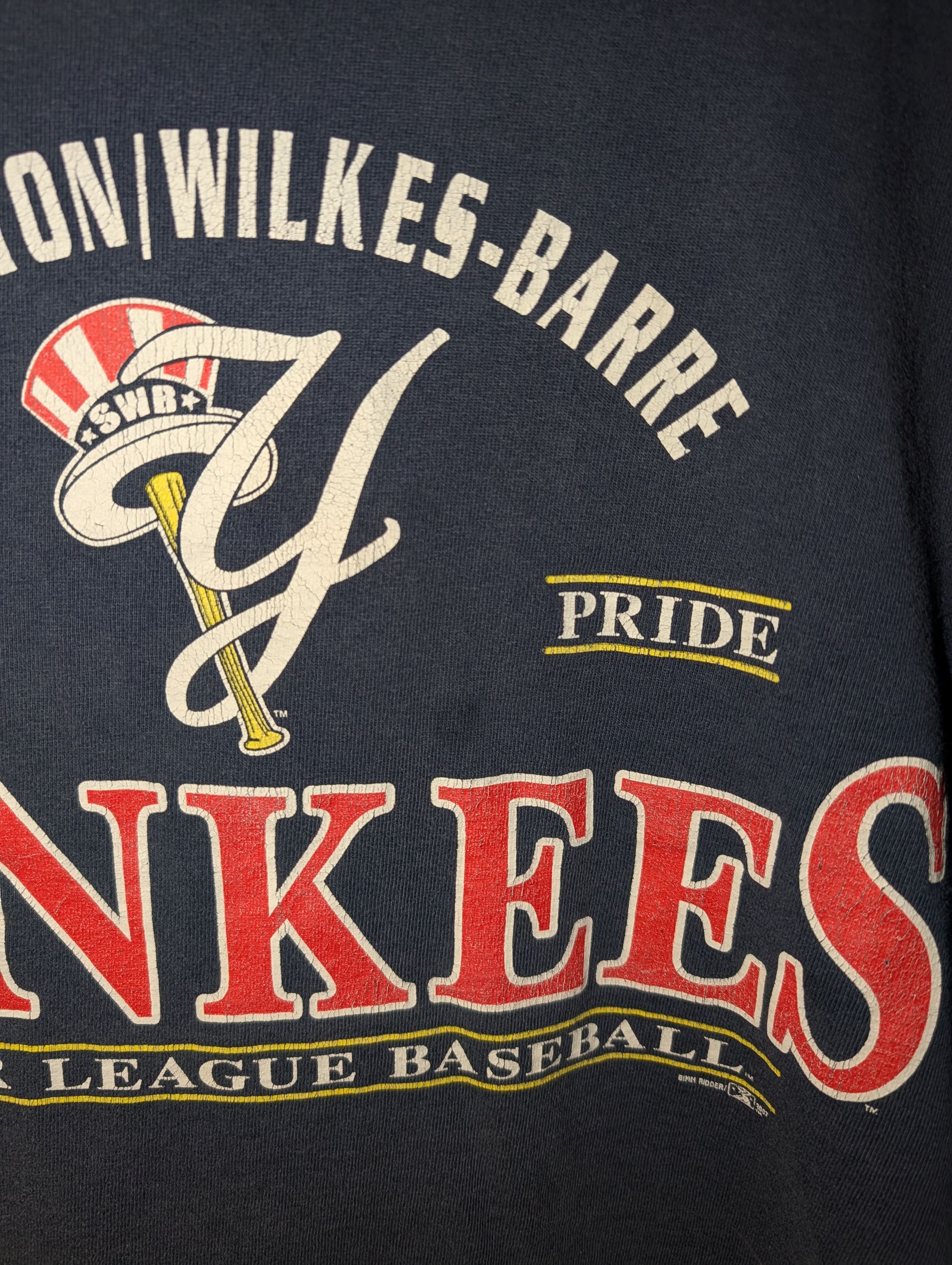 MLB Vintage 2007 New York Yankees Railriders Minor T-Shirt Size US XL / EU 56 / 4 - 8 Thumbnail