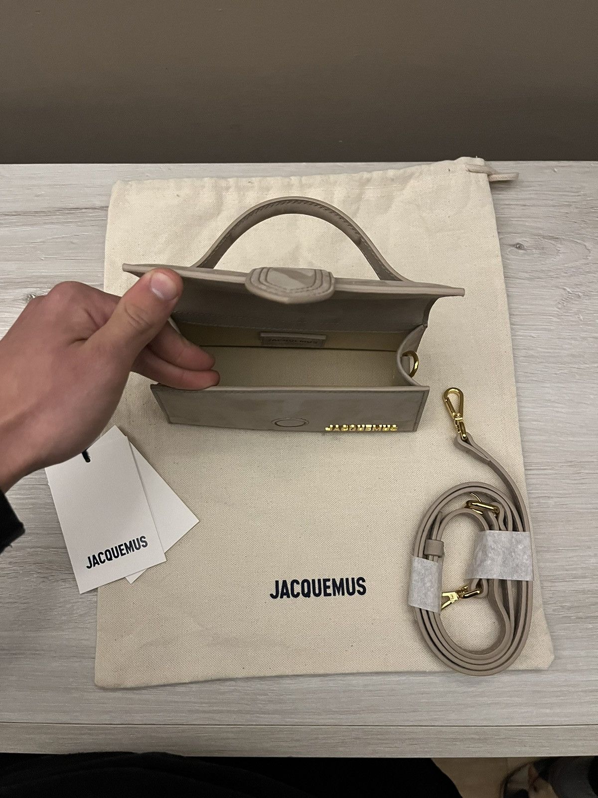 Jacquemus Borsa jacquemus bambino mini camoscio beige Size ONE SIZE - 6 Thumbnail