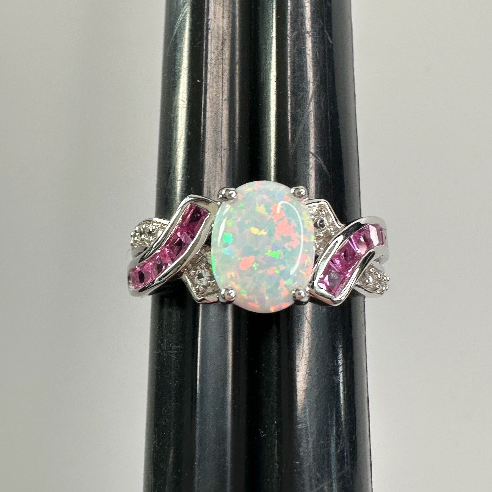 Other Beautiful Lab Created Opal & Sapphire Ring - Size 7 Size ONE SIZE - 12 Thumbnail