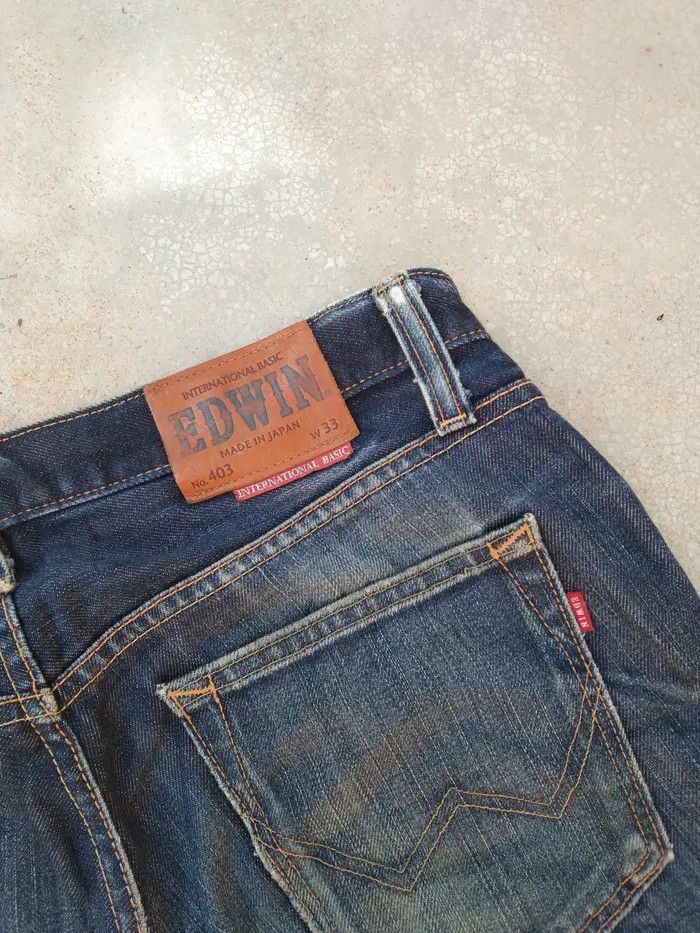 Japanese Brand × Jean × Vintage Vintage Edwin Rusty Wash Japan Distressed Jeans 33x31 Size US 33 - 4 Thumbnail