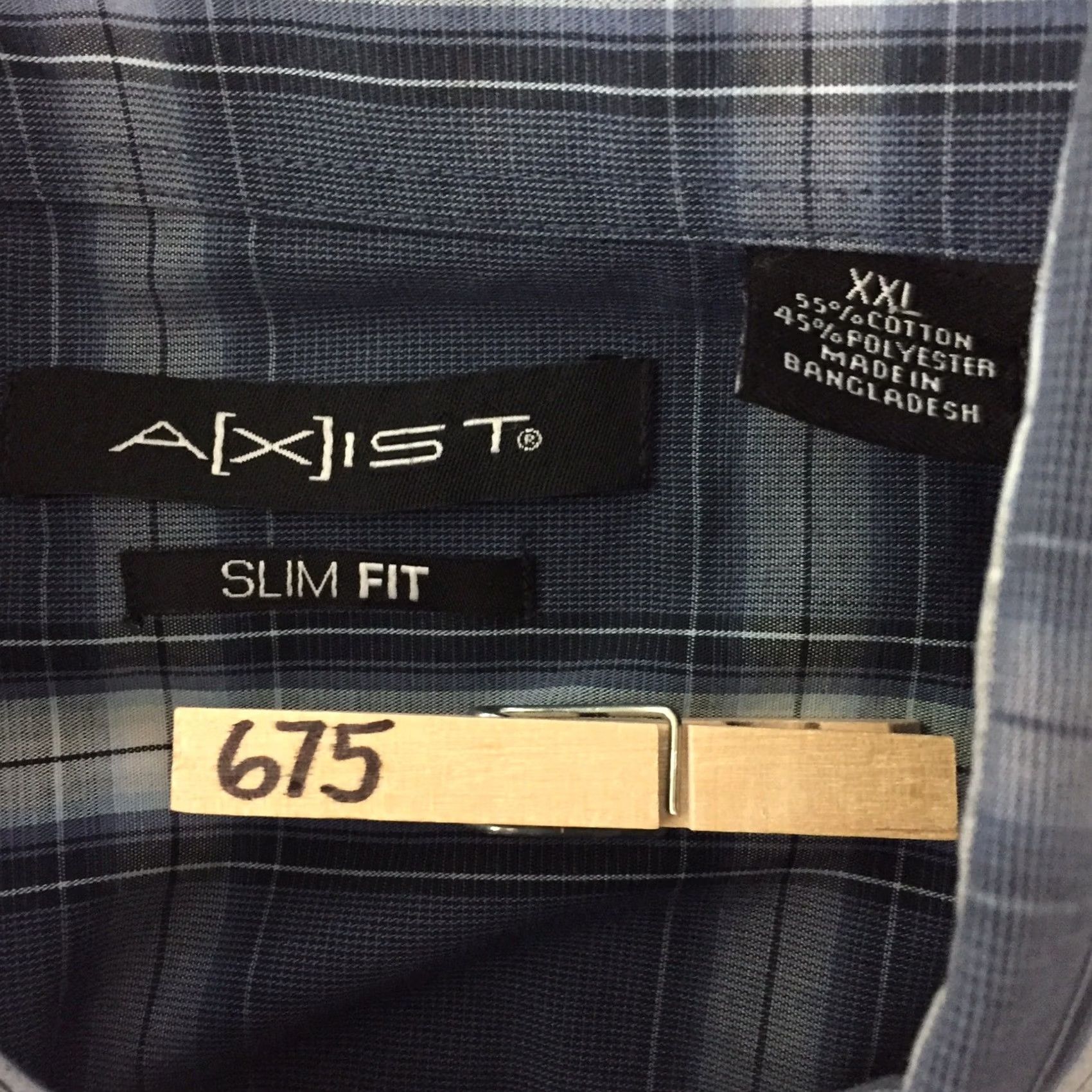 Vintage Axist Slim Fit Shirt Mens XXL Blue Check Short Sleeve Button-Up Size US XXL / EU 58 / 5 - 7 Thumbnail
