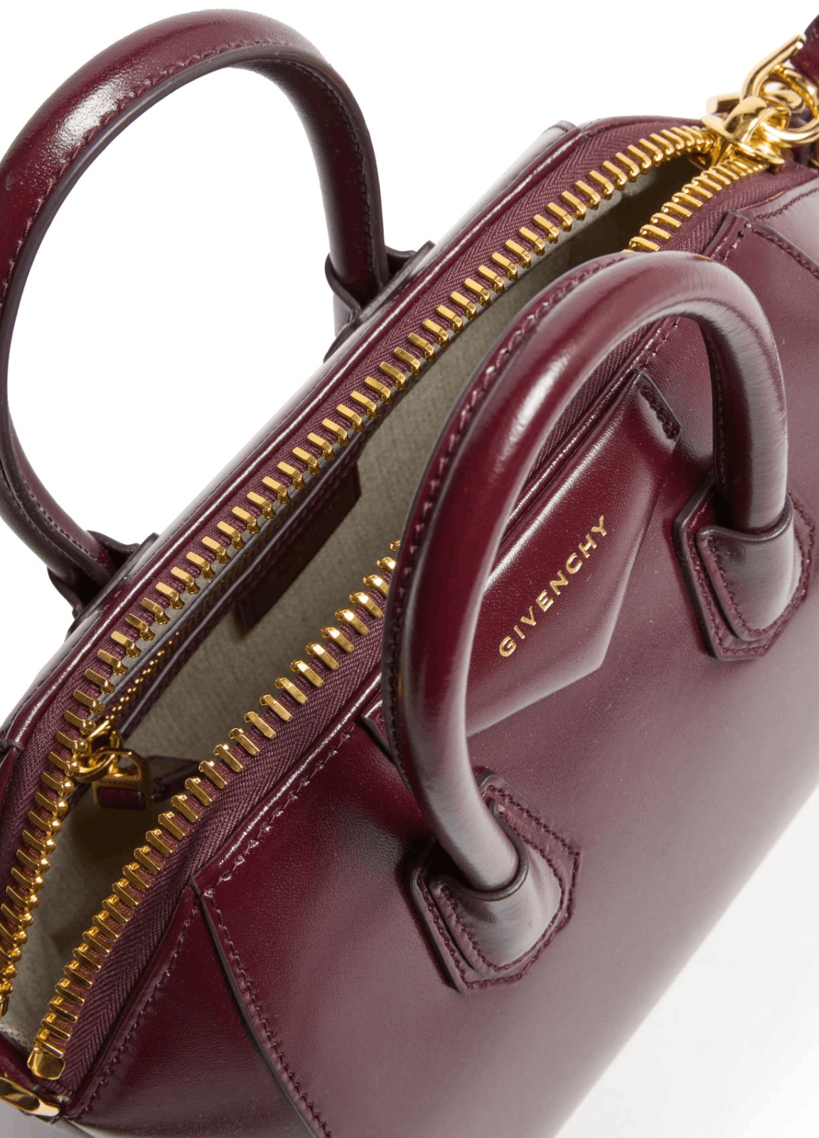 Givenchy GIVENCHY Antigona Mini Burgundy Leather Bag New Auth Size ONE SIZE - 4 Thumbnail
