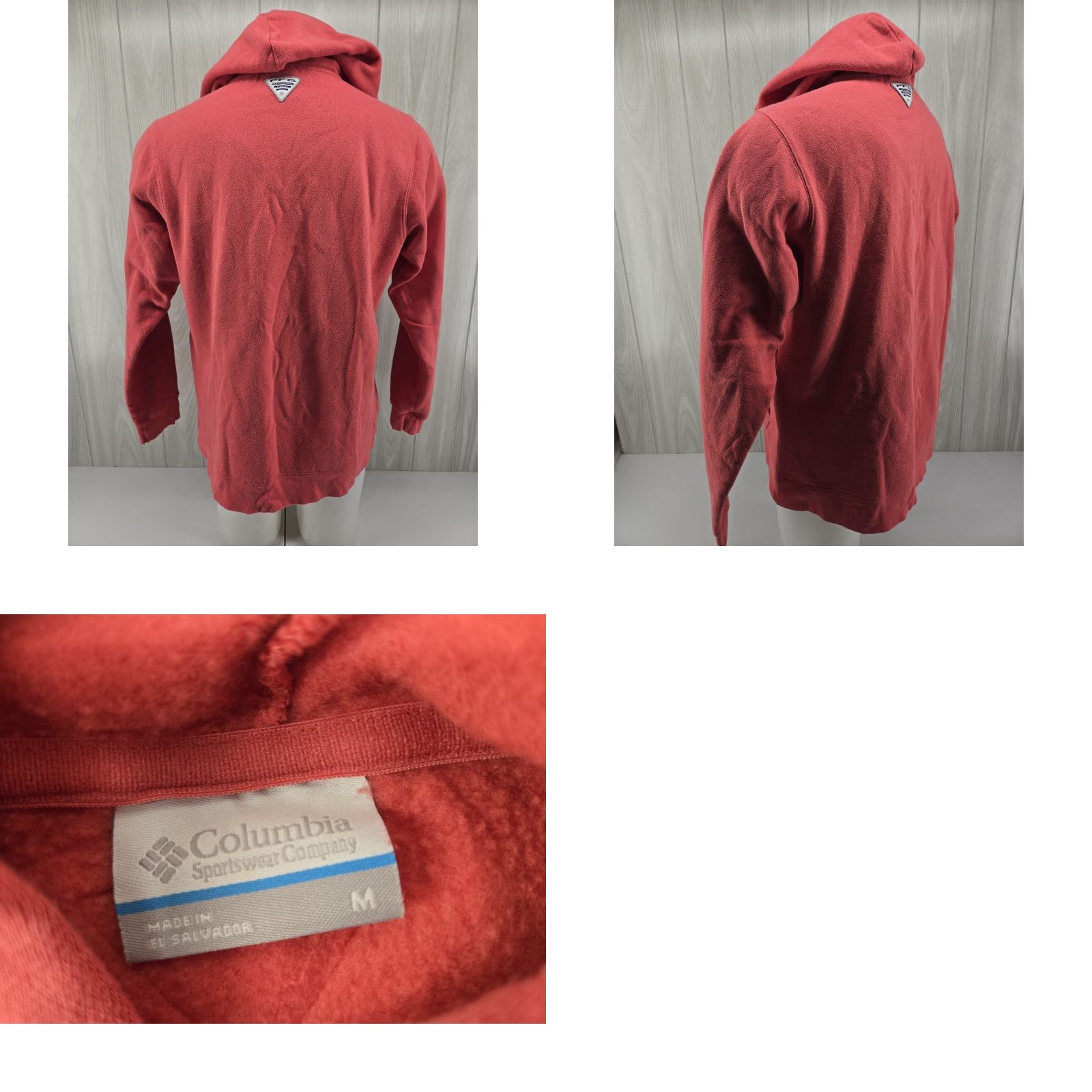 Vintage Columbia Hoodie Mens Medium Coral PFG Cotton Blend Gear Outdoor Size US M / EU 48-50 / 2 - 8 Thumbnail