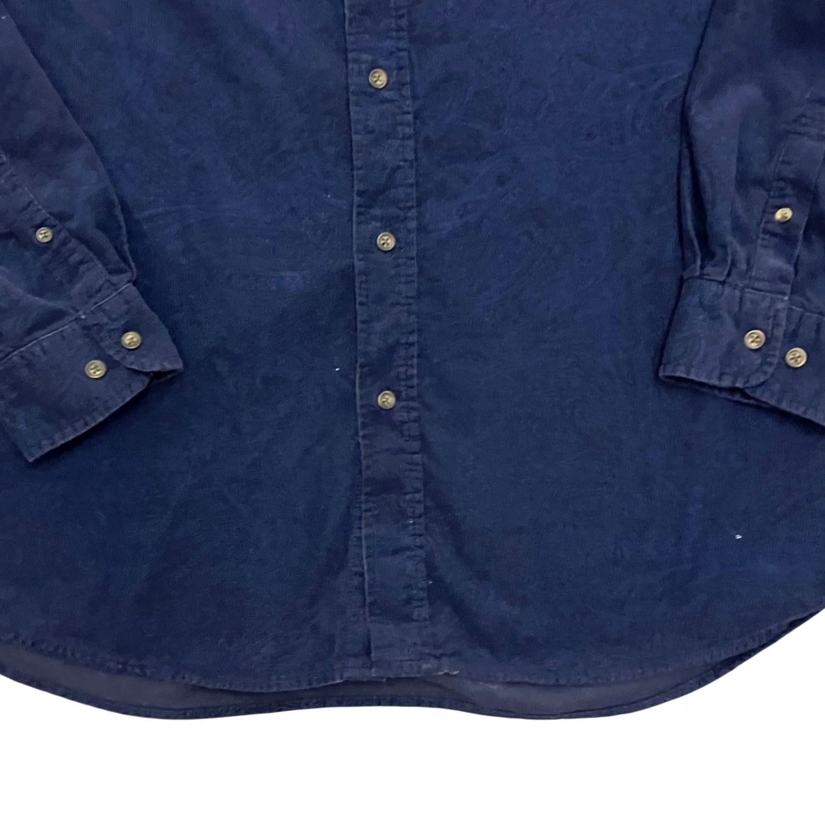 Vintage Falls Creek Corduroy Shirt Mens XL Navy Blue Long Sleeve Button Down Size US XL / EU 56 / 4 - 3 Thumbnail