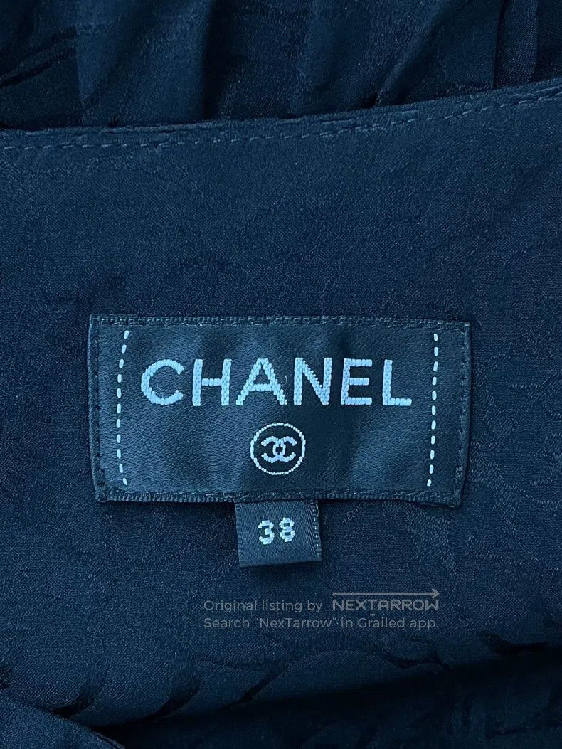 Chanel Chanel Black cake lotus leaf double C dark pattern printed Size 25" / US 0 / IT 36 - 3 Thumbnail