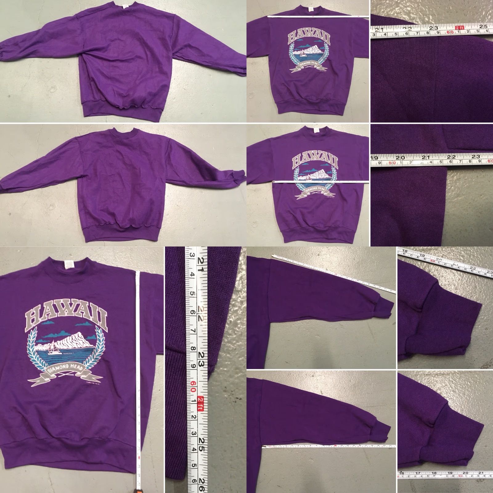 Vintage VINTAGE HAWAII Diamond Head Graphic Sweatshirt XL Signal Made In USA 80s 1980s Size US XL / EU 56 / 4 - 8 Thumbnail