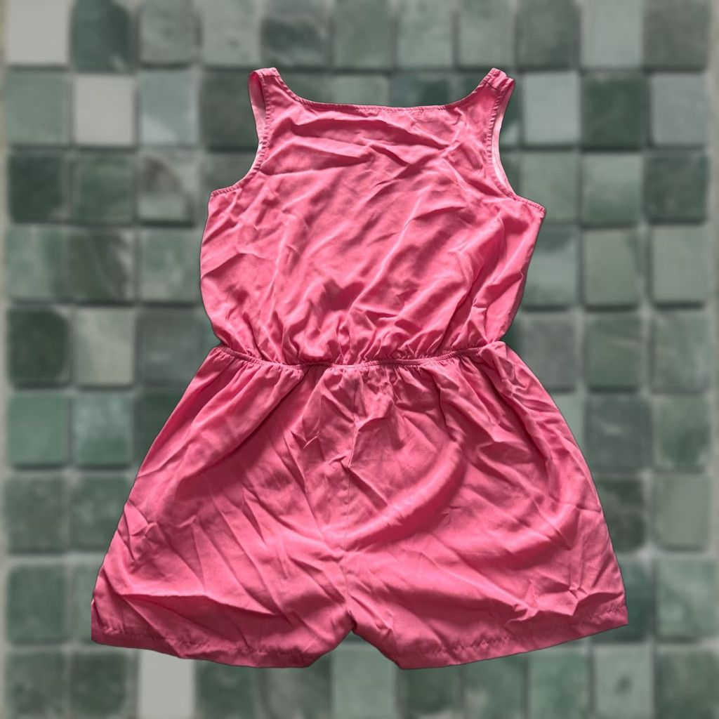 Vintage Kinnucan Romper Jumpsuit Womens Small Pink Charlie O By Kinnucan S Solid One-Piece Dressu... Size 28" / US 6 / IT 42 - 1 Thumbnail