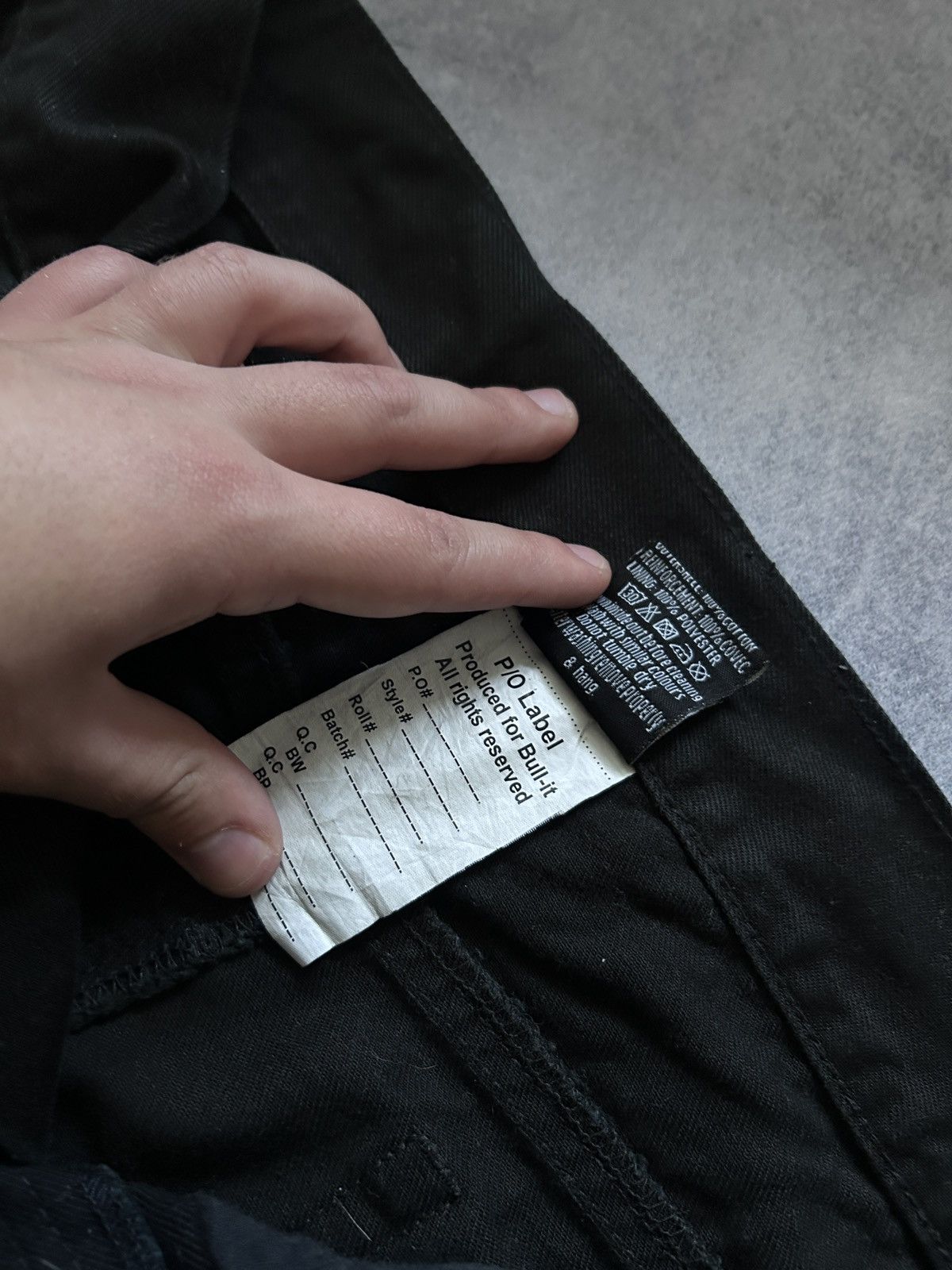Vintage Kawasaki x Bull It biker denim black baggy jeans Size US 34 / EU 50 - 6 Thumbnail