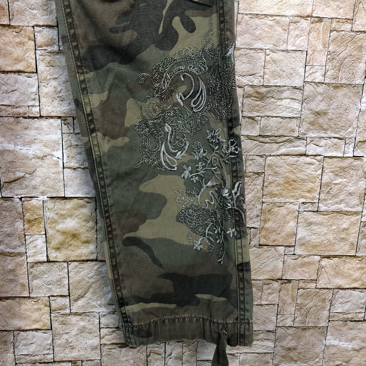 Japanese Brand As Know Is De Base Camo Green Cargo Multipocket Pants #A595 Size 28" / US 6 / IT 42 - 13 Thumbnail