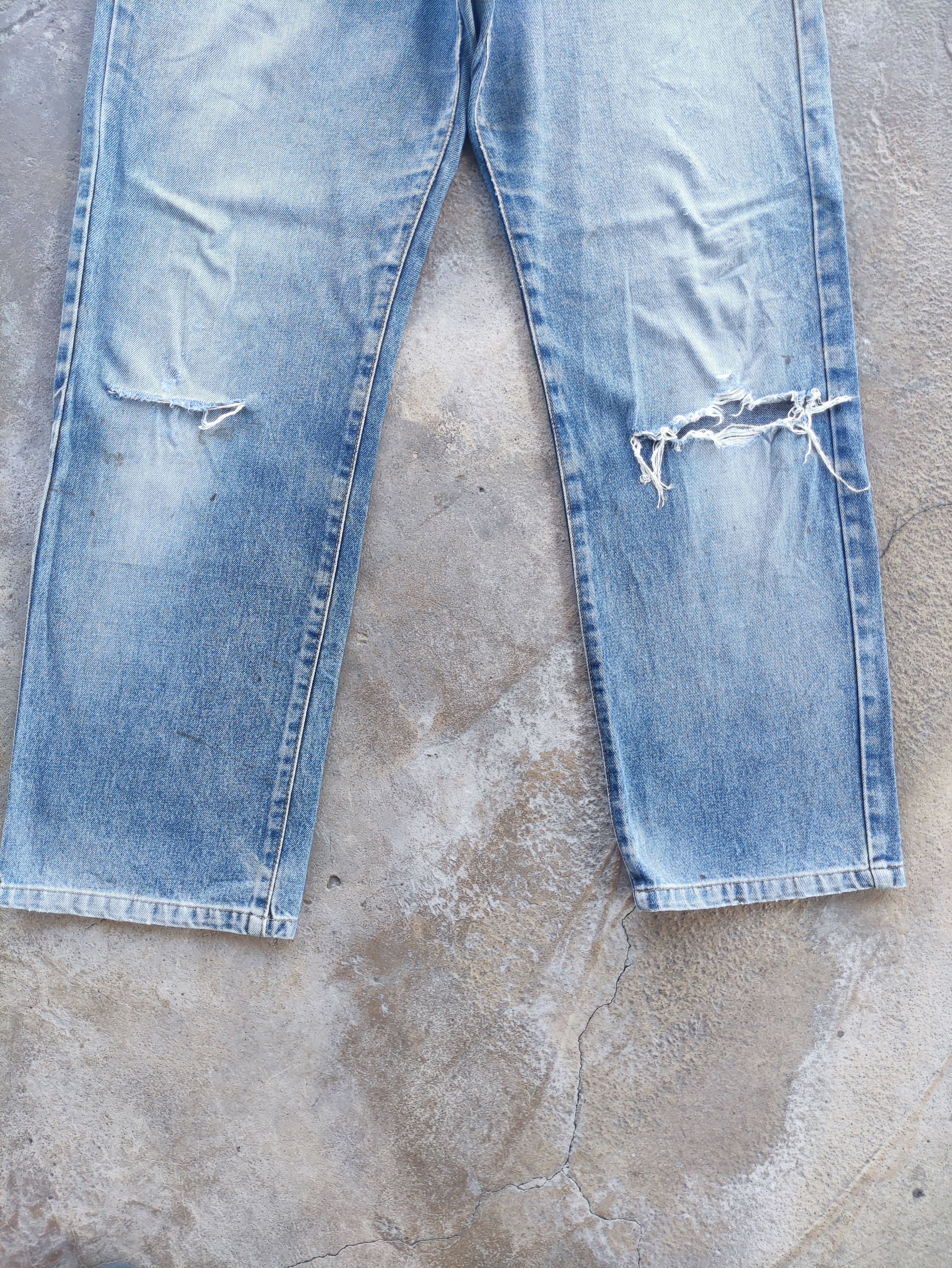 Japanese Brand × Jean × Vintage Vintage Japanese Jeans Baggy Denim Distressed Faded Pants Size US 34 / EU 50 - 4 Thumbnail