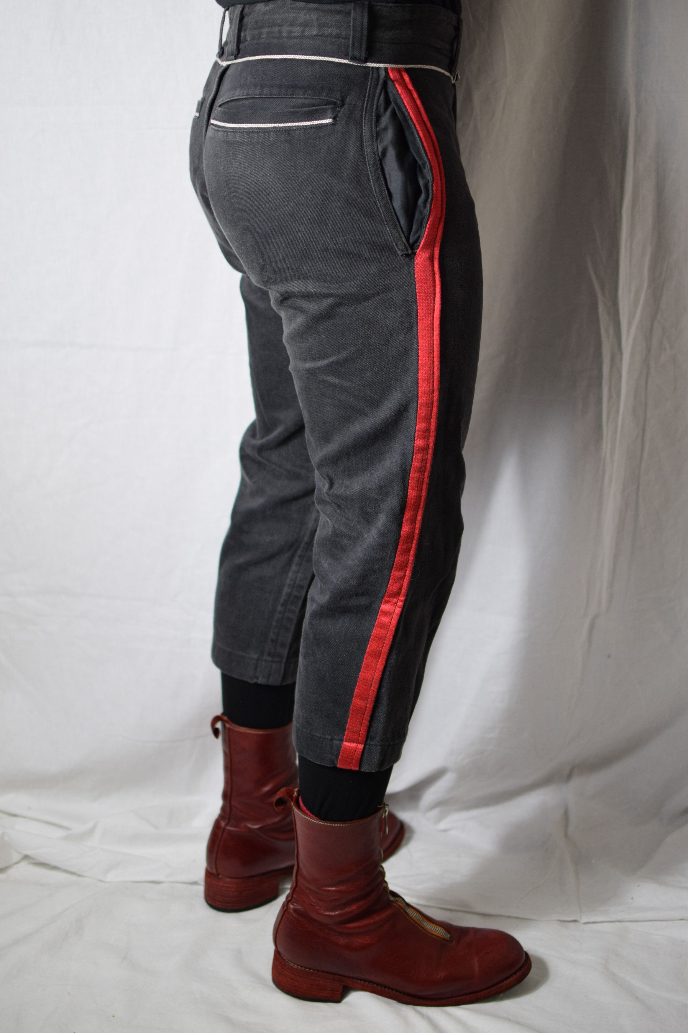 Yohji Yamamoto YYPH Red Stripe Denim Pants - HX-P45-992 Size US 30 / EU 46 - 8 Thumbnail