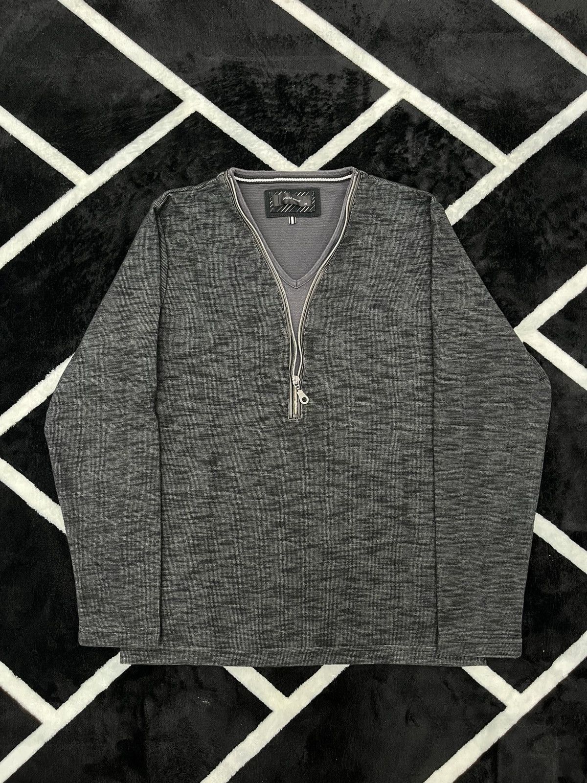 GOA Vintage Heather Grey Quarter Zip LS Shirt Gorpcore Style Size US M / EU 48-50 / 2 - 1 Thumbnail