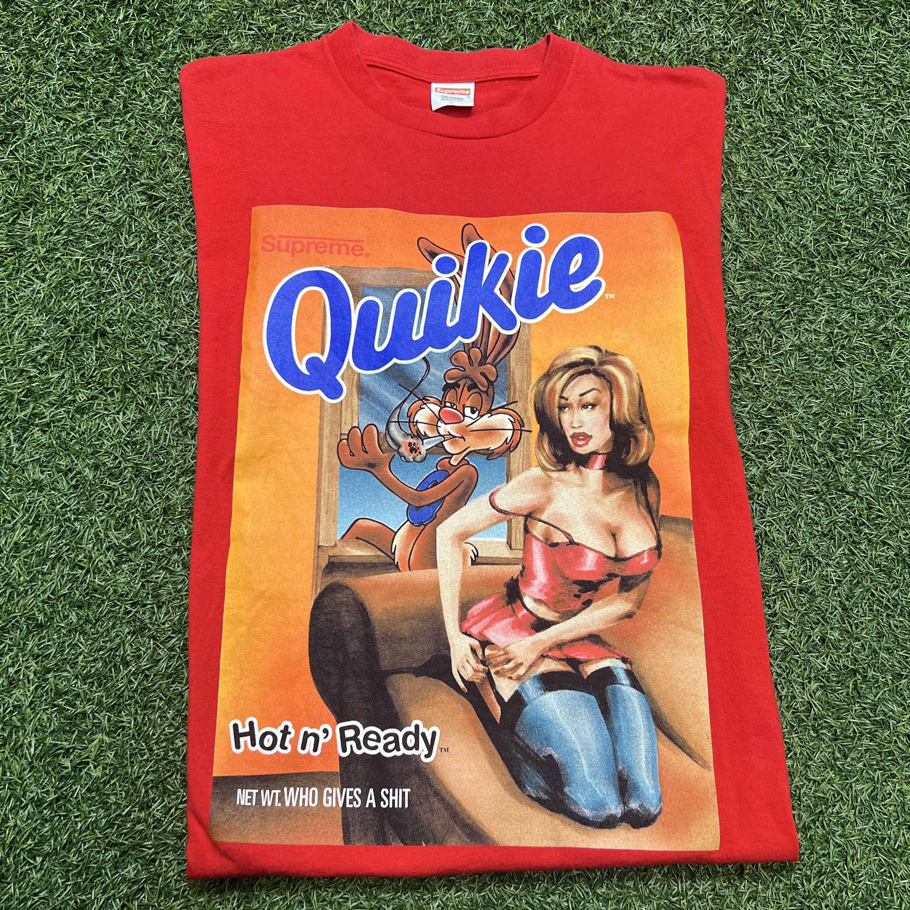 Pre-owned Supreme X Vintage Supreme Quikie 2005 Red Tee Size Large Graphic Og