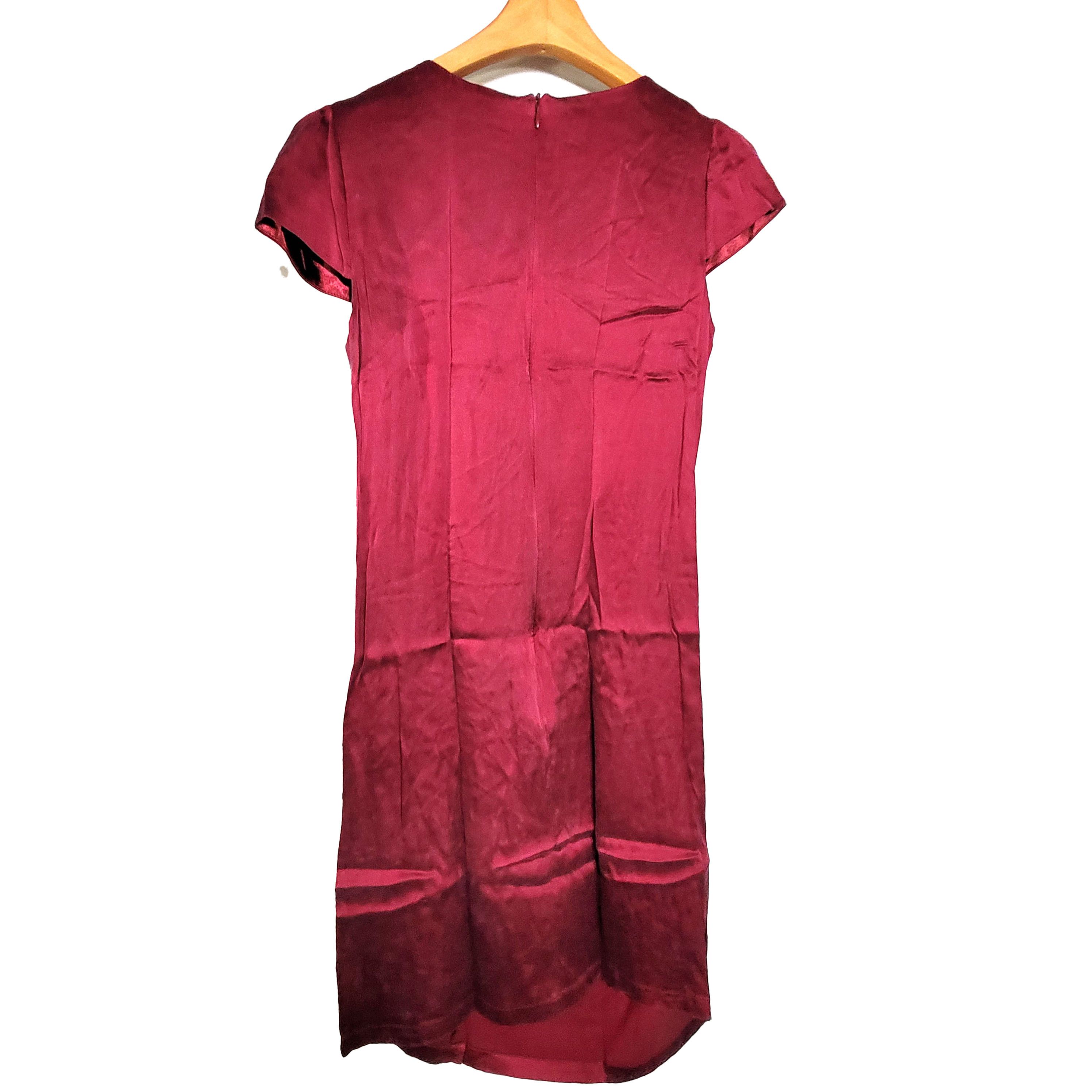 Other Women's Silk Size S Short Sleeve Satin Tank Dress SCA536 Size S / US 4 / IT 40 - 3 Thumbnail