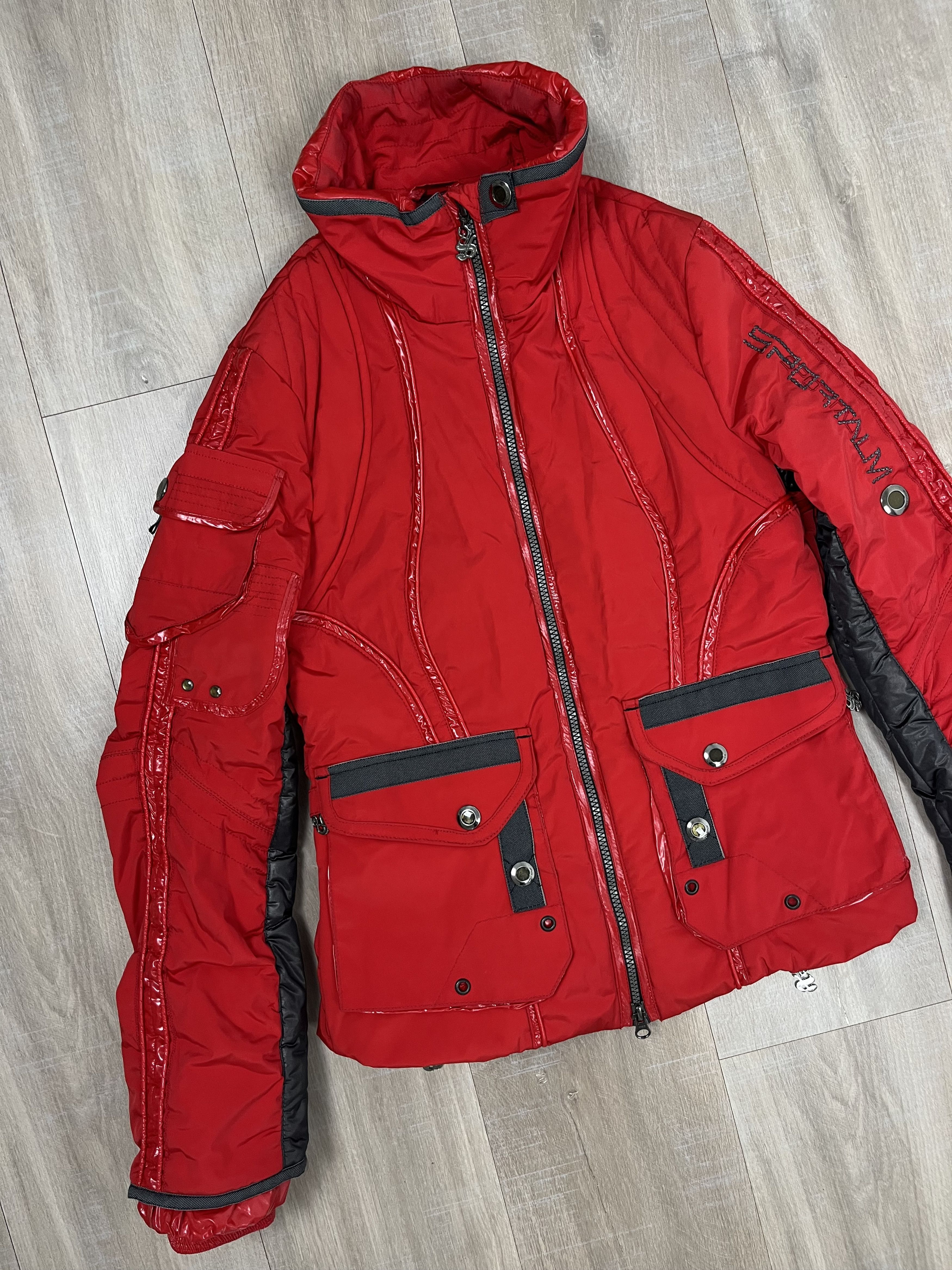Vintage Sportalm Womens Red Black Ski Jacket Winter Sports Snow Size S / US 4 / IT 40 - 3 Thumbnail