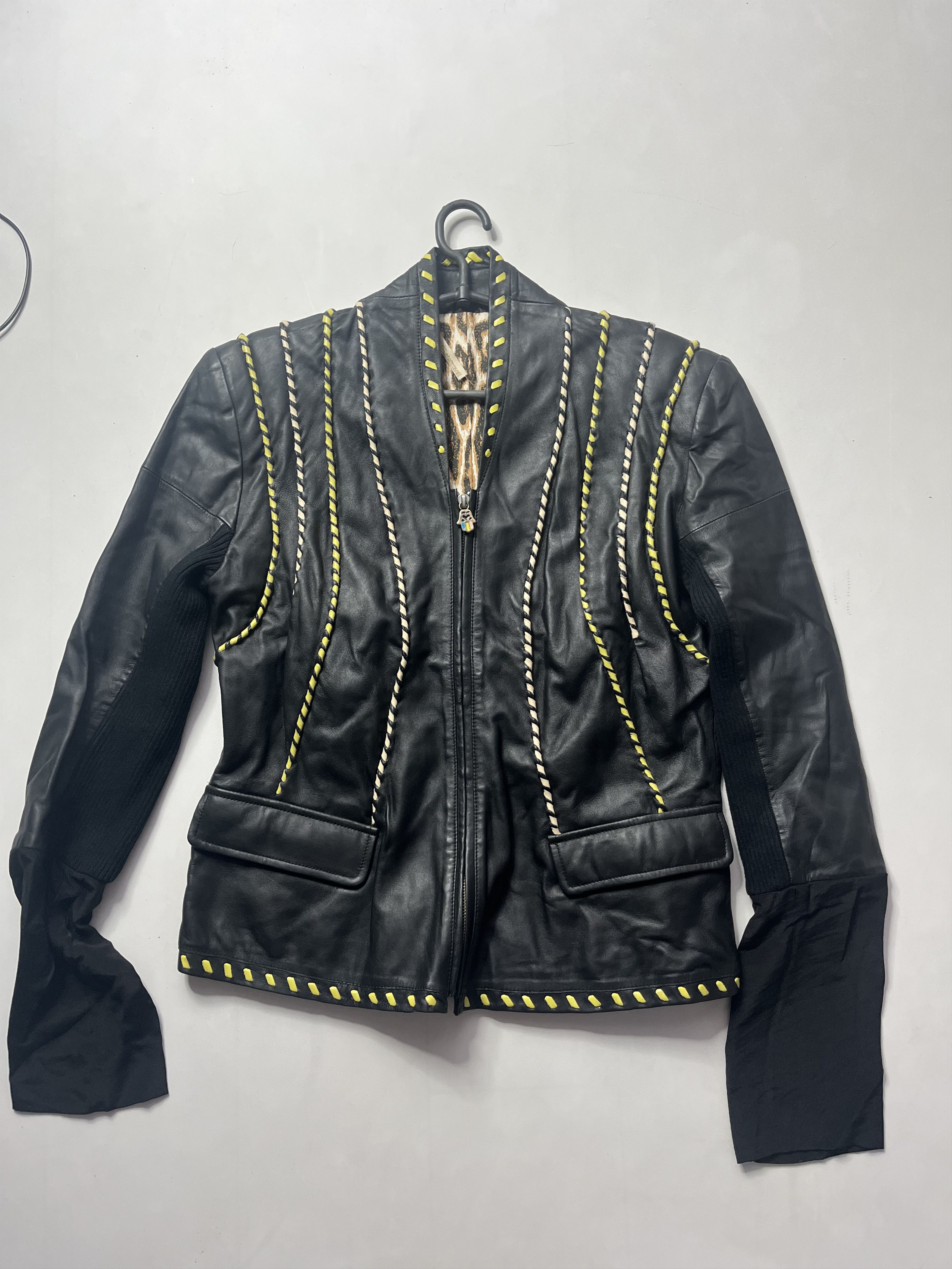 Roberto Cavalli Roberto Cavalli leather jacket Size L / US 10 / IT 46 - 2 Thumbnail