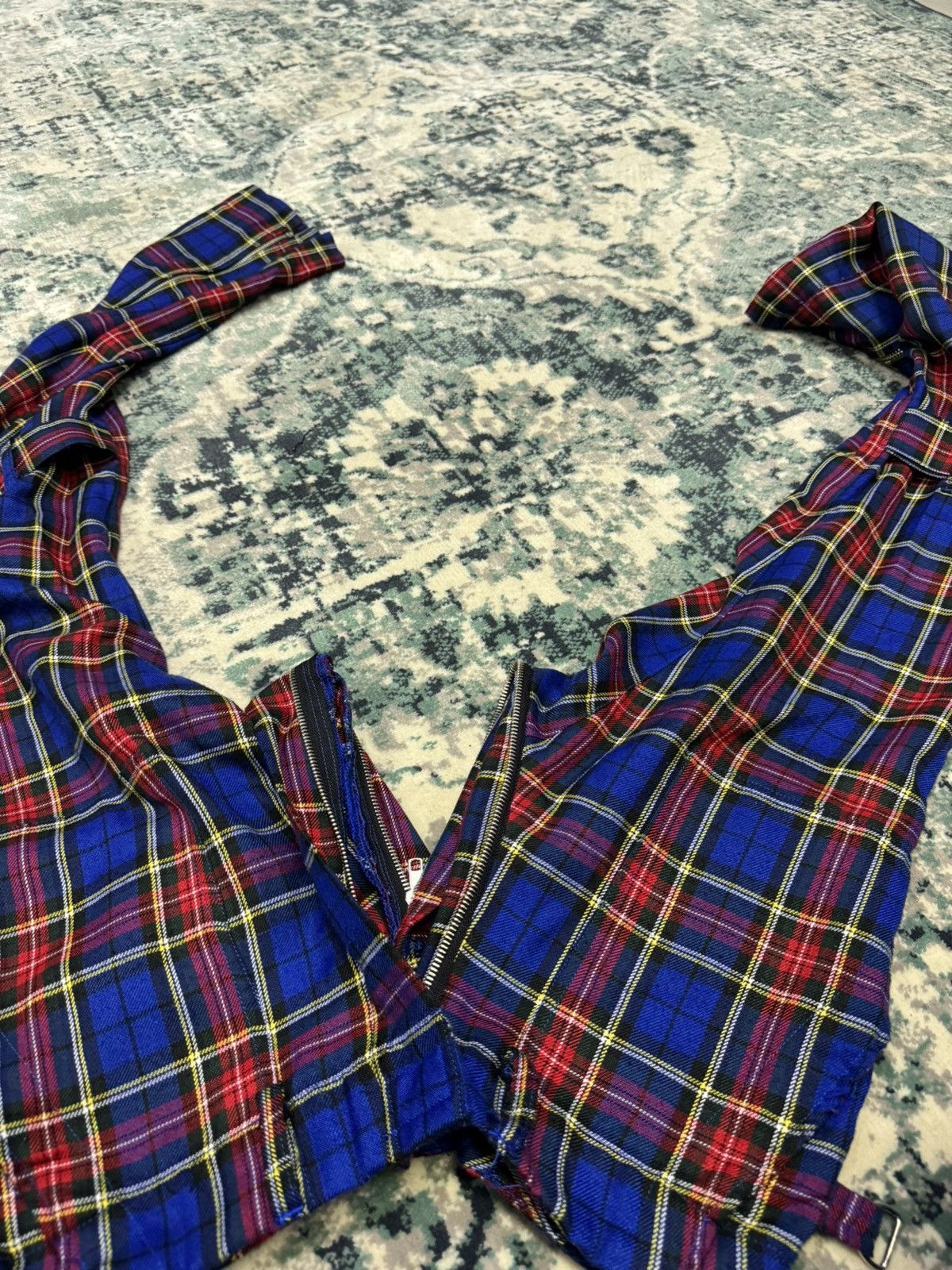 Japanese Brand SEXY DYNAMITE LONDON MULTIZIPPER BONDAGE TARTAN PANTS Size US 30 / EU 46 - 12 Thumbnail