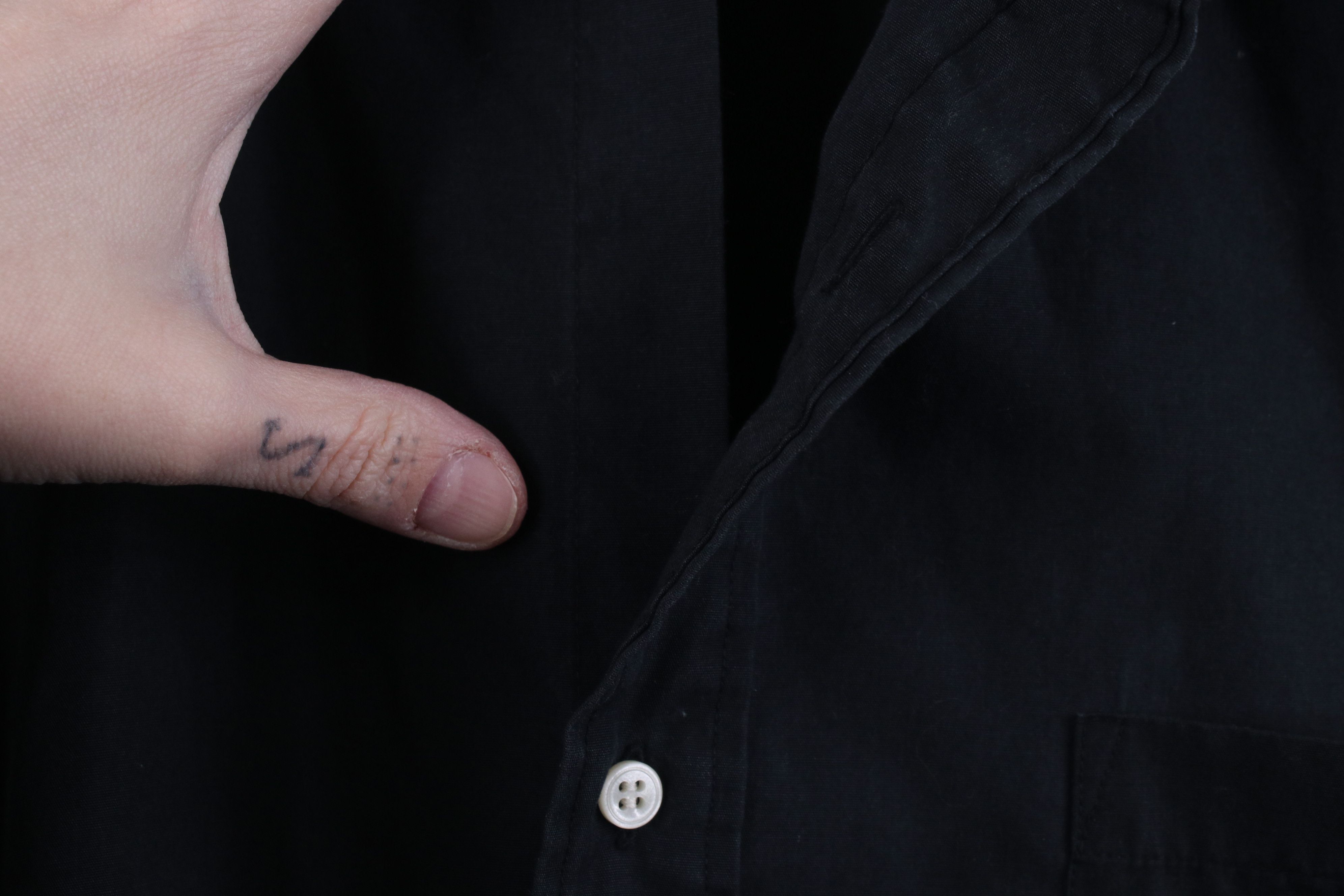 Vintage Vintage 90s Yves Saint Laurent YSL Button Shirt Black Size US M / EU 48-50 / 2 - 9 Thumbnail