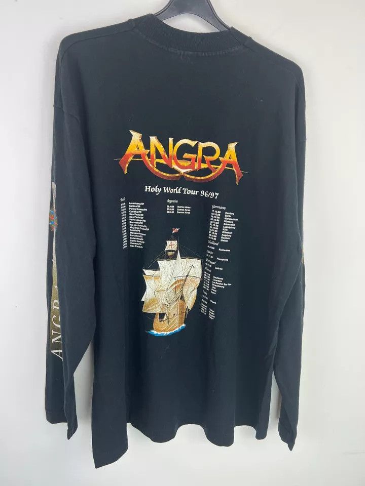 Vintage VINTAGE 90s ANGRA Long Sleeve t shirt Metal Band Concert Size US XL / EU 56 / 4 - 12 Thumbnail