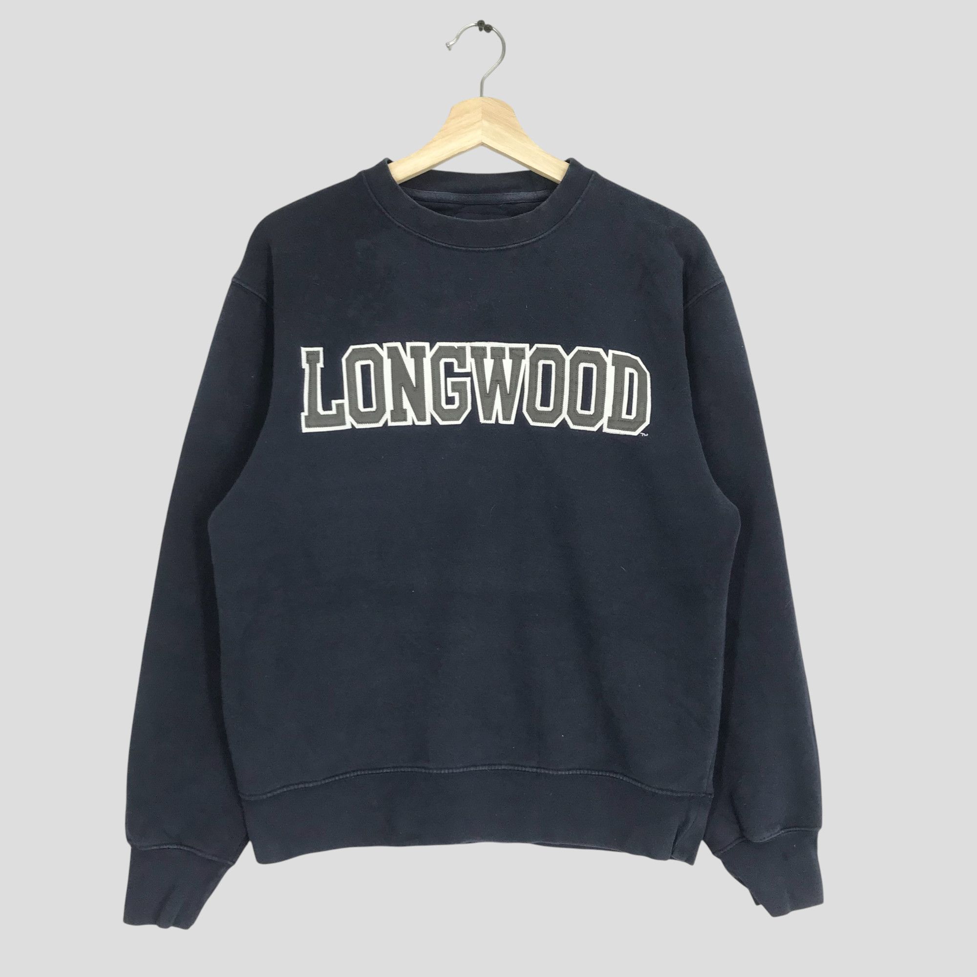 Vintage Vintage 90's Longwood Blue Sweatshirt Small - 381 Size US S / EU 44-46 / 1 - 1 Thumbnail