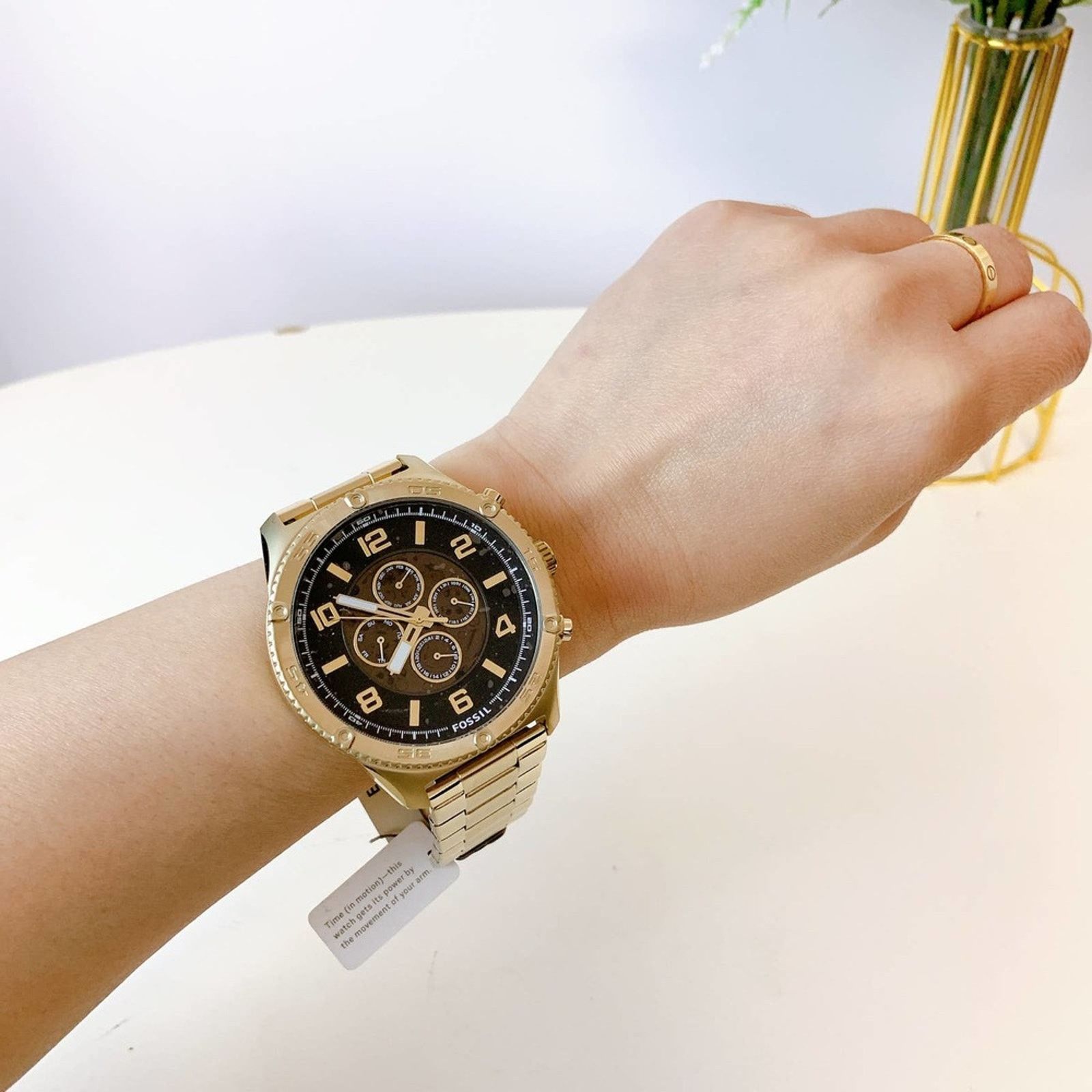 Fossil Bq2667 Brox Automatic Gold-Tone Stainless Steel Watch, Women's