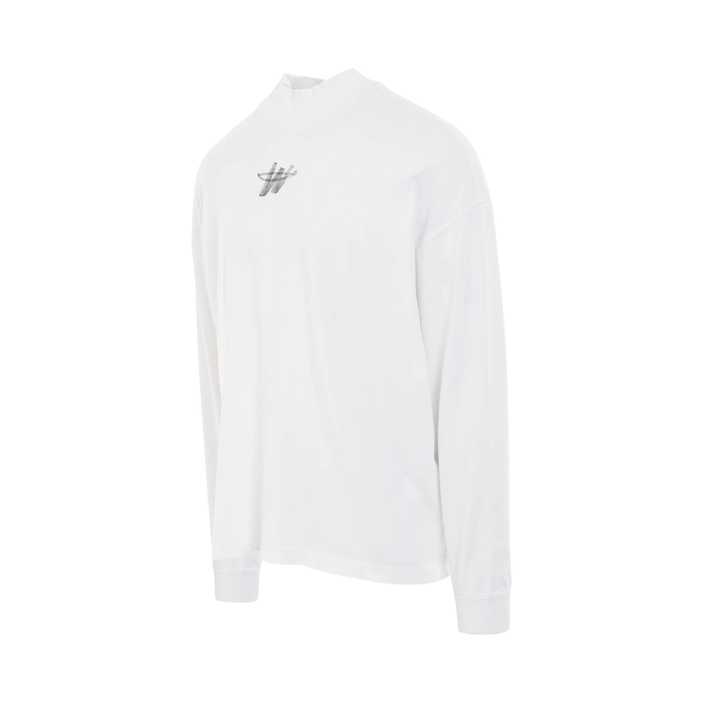 WE11DONE o1mris0824 Long Sleeve T-Shirt in White Size US S / EU 44-46 / 1 - 2 Thumbnail