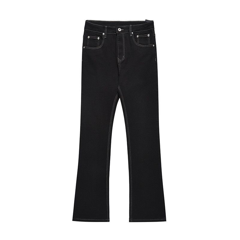 American retro street straight leg slim-fit flared jeans